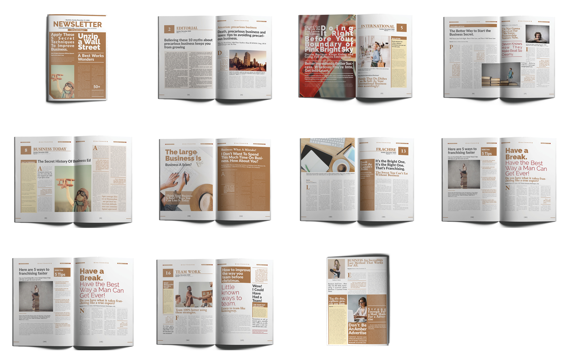 Download Фирменный стиль "Business Newsletter  #01" / Business Newsletter  #01 - Фирменный стиль на тему графика a4,newsletter,business,corporate,company,magazine,bifold,proposal,report,promotion,newspaper,flyer,brochure