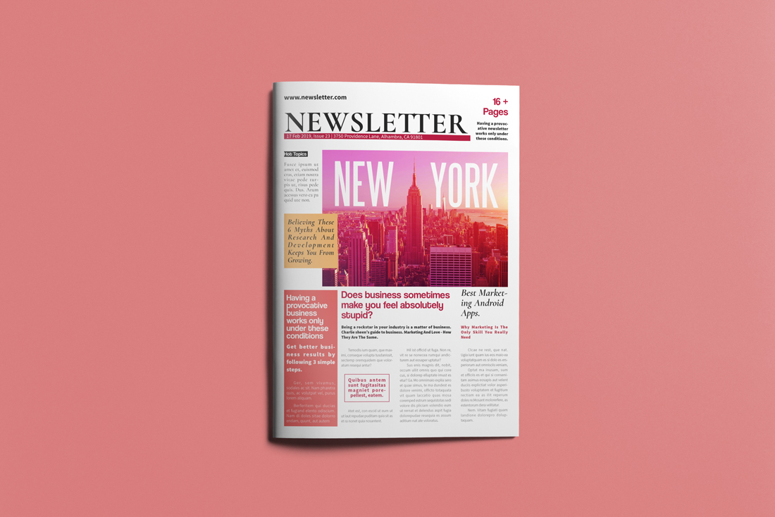 Download Фирменный стиль "Business Newsletter #3" / Business Newsletter #3 - Фирменный стиль на тему графика newsletter,indesign,business,corporate,company,brochure,magazine,layout,profile,proposal,international,creative,graphic,design,cmyk,layered,a4,realestate,newspaper,advertising