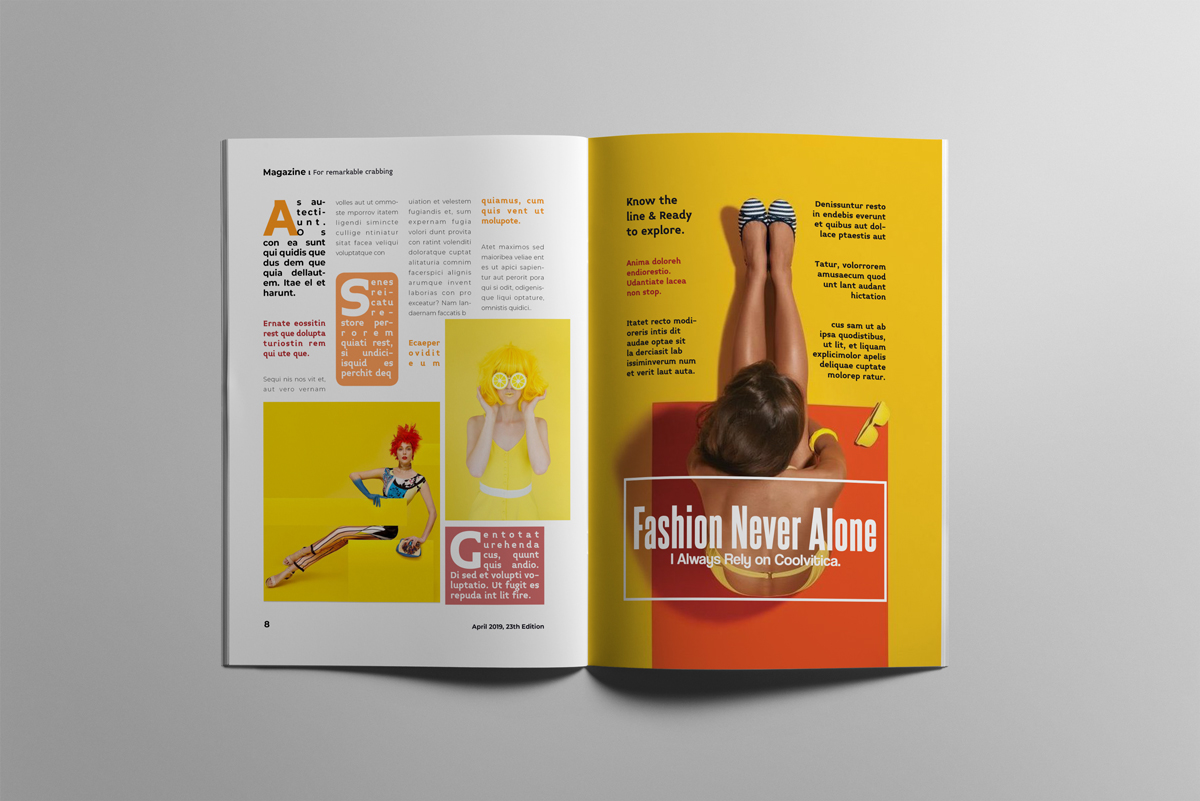 Download Magazine Template "Fashion Magazine" / Fashion Magazine - Magazine Template на тему графика magazine,indesign,layout,fashion,a4,lookbook,brochure,presentation,newsletter,layered,print,publication,pro,clean,creative,catalog