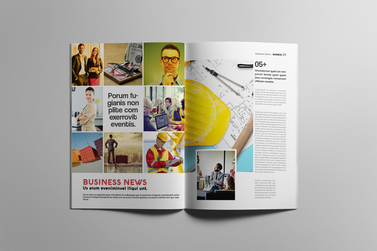 Download Magazine Template "Business Magazine Template" / Business Magazine Template - Magazine Template на тему графика business,magazine,journal,newsletter,brochure,layout,indesign,corpotate,marketing,promotion,annual,report,creative,a4