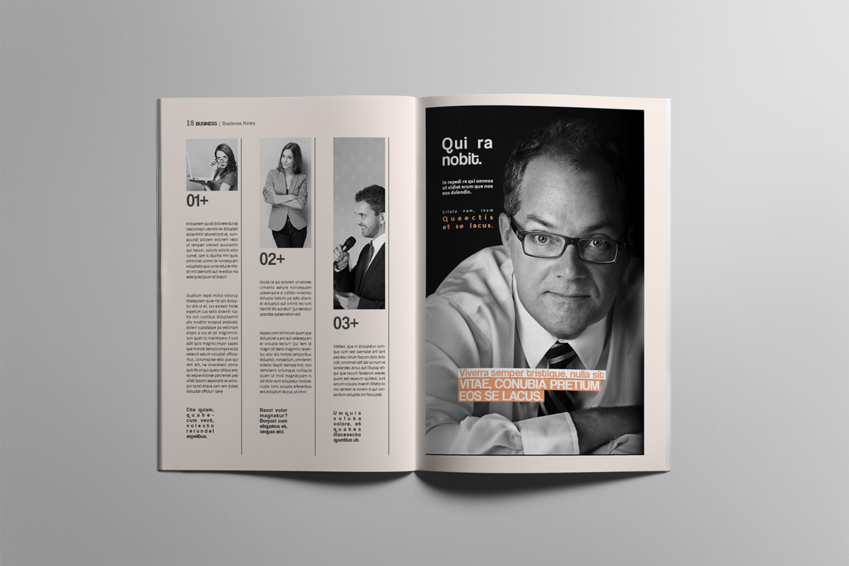 Download Magazine Template "Business Magazine Template" / Business Magazine Template - Magazine Template на тему графика business,magazine,journal,newsletter,brochure,layout,indesign,corpotate,marketing,promotion,annual,report,creative,a4