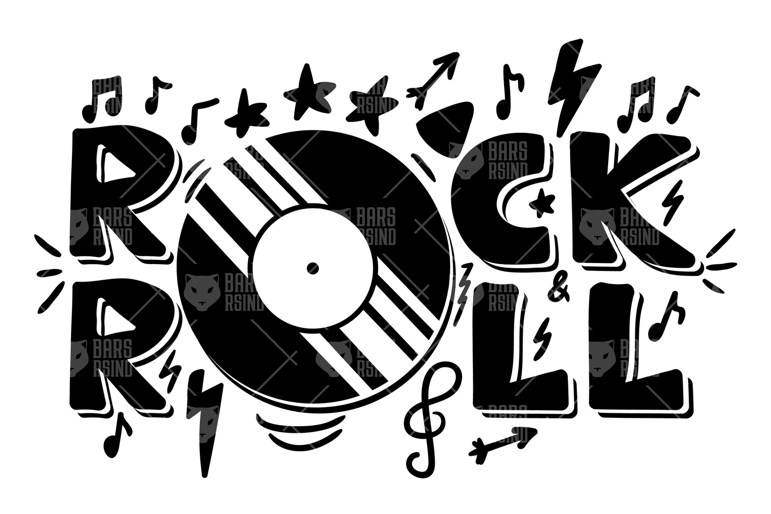 Download Vector "Rock 'n' Roll Overlay - Vector Image" / Rock 'n' Roll Overlay - Vector Image - Vector на тему графика art,badge,band,concert,emblem,fest,festival,hand,hard,hardcore,heavy,hipster,illustration,rock,roll,rocknroll,music,party,song,retro