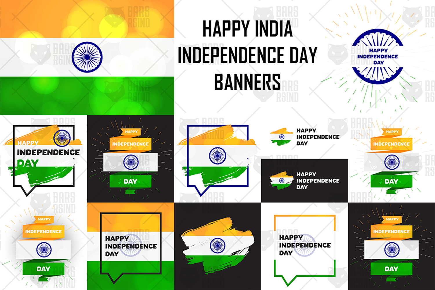 Download Vector "10 India Independence Day Banners - Vector Image" / 10 India Independence Day Banners - Vector Image - Vector на тему графика country,independence,august,holiday,flag,republic,india,indian,day,15,background,patriotism,patriotic,january,vector,national,freedom,illustration,26,green