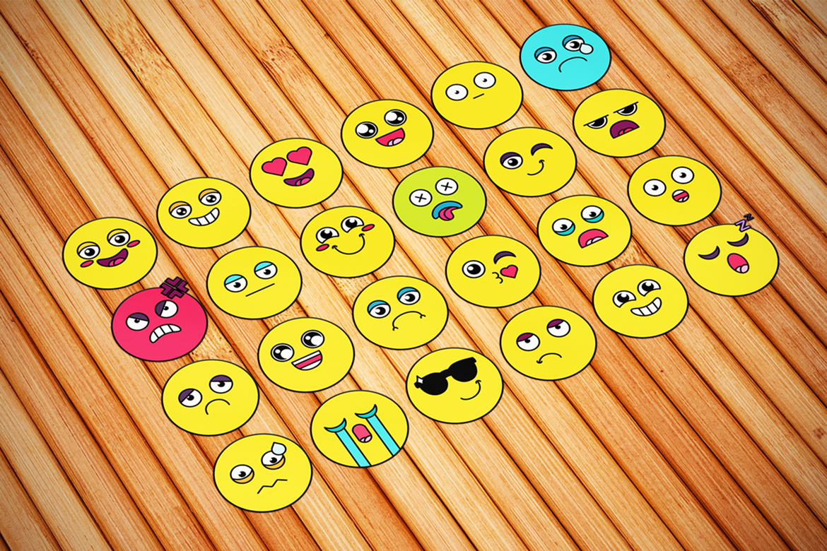 Download Vector "Comic Cute Emoji Sticker Pack - Vector Image" / Comic Cute Emoji Sticker Pack - Vector Image - Vector на тему графика emoji,emoticon,emotion,expression,social,media,face,smile,sticker,cartoon,patch,vector,set,collection,pack,chat,cute,funny,happy,mood