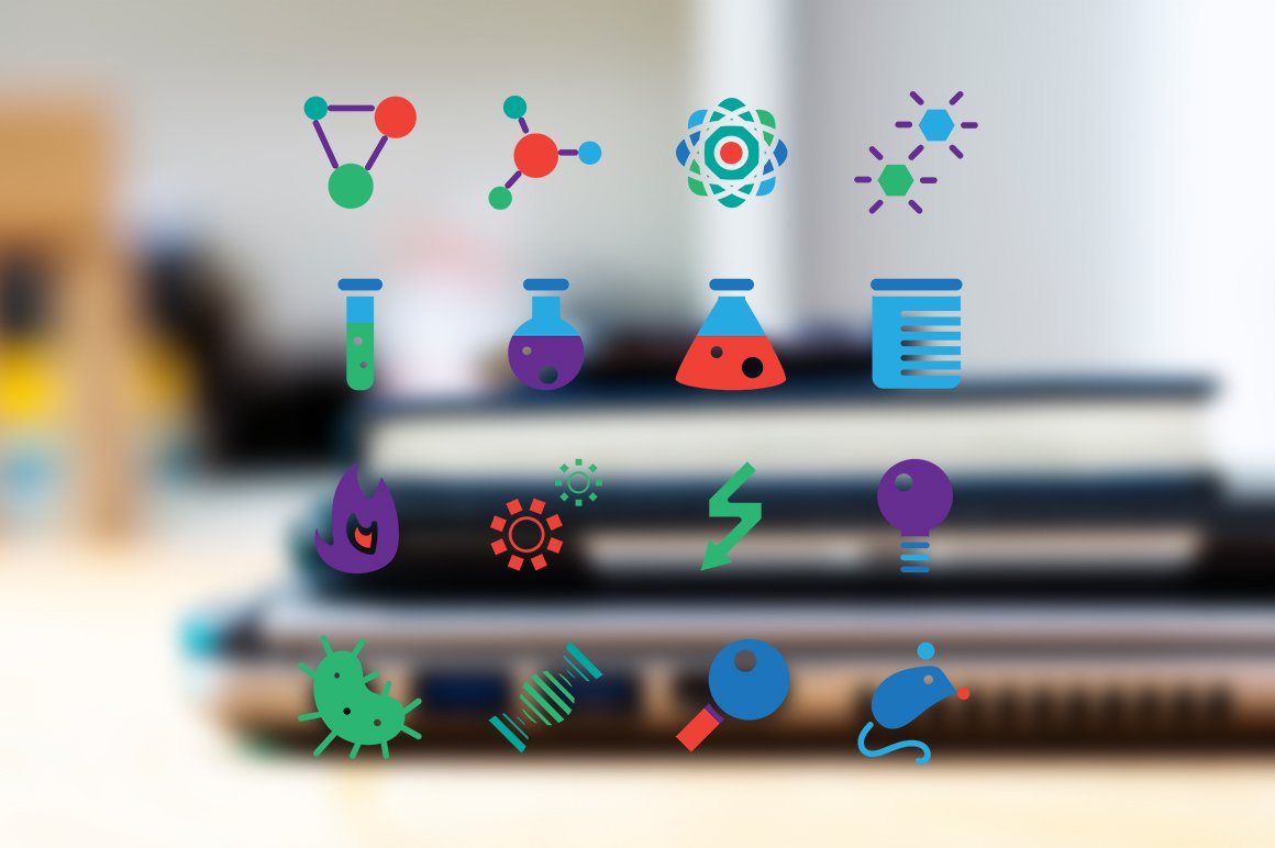 Download Набор иконок "16 Science Icon Set" / 16 Science Icon Set - Набор иконок на тему medical science,icon,vector,gene,symbol,glass,tube,set,test,chemistry,chemically,mathematical,cell,biology,document,study,particle,technology,medicine,molecule