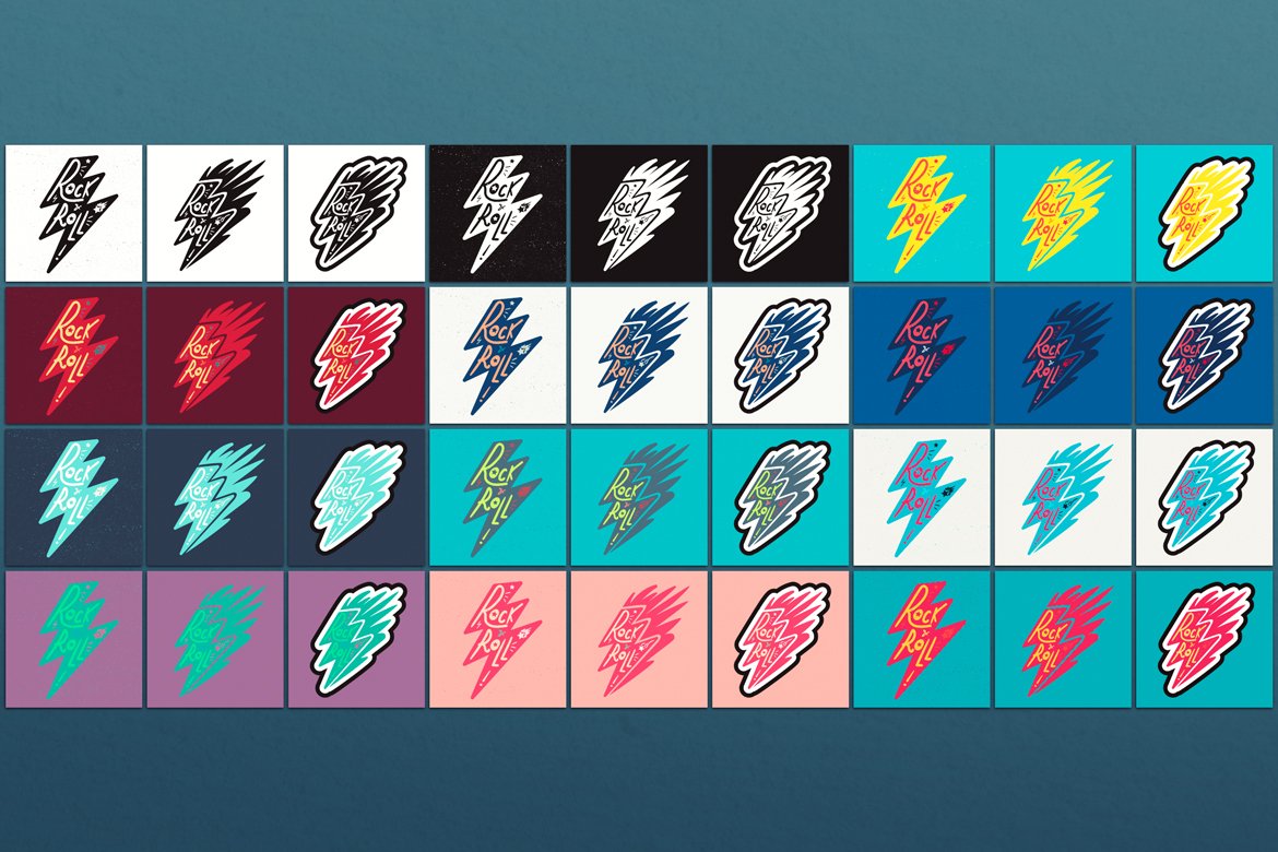 Download Vector "Rock and Roll In Thunderbolt - Vector Image" / Rock and Roll In Thunderbolt - Vector Image - Vector на тему графика illustration,music,rock,vector,roll,symbol,poster,grunge,vintage,design,graphic,sign,metal,retro,concert,text,banner,festival,art,typography