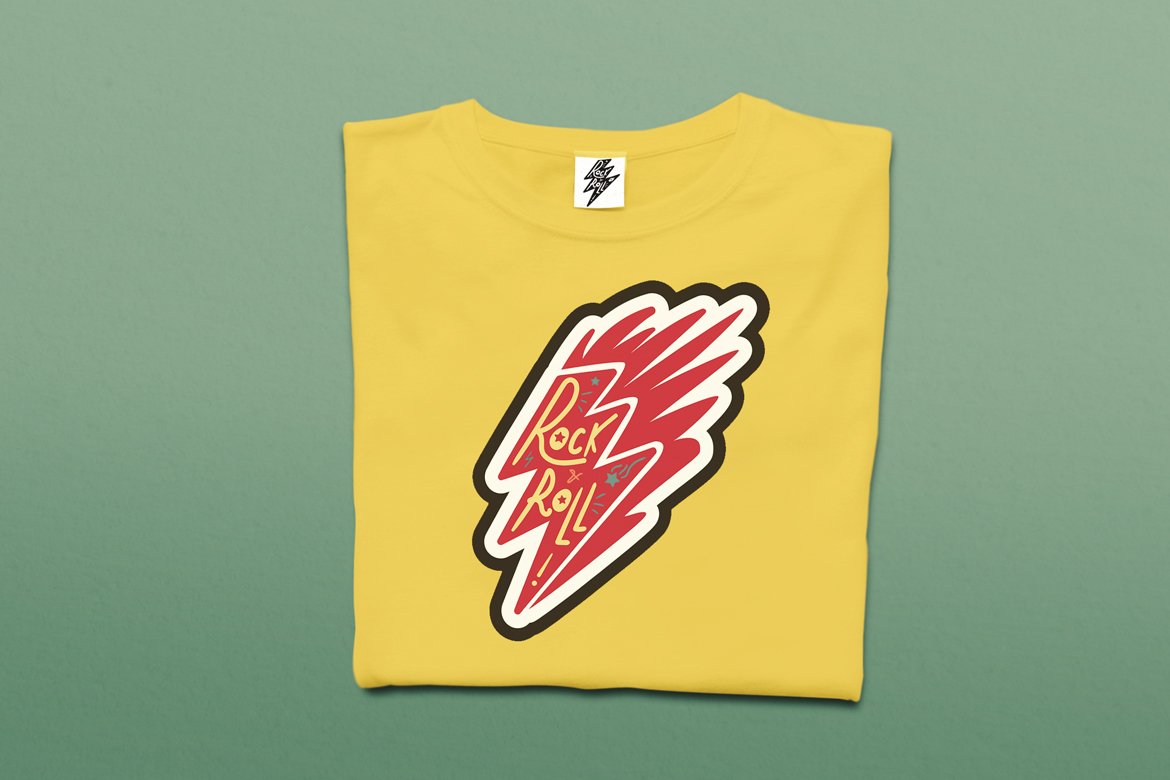 Download Vector "Rock and Roll In Thunderbolt - Vector Image" / Rock and Roll In Thunderbolt - Vector Image - Vector на тему графика illustration,music,rock,vector,roll,symbol,poster,grunge,vintage,design,graphic,sign,metal,retro,concert,text,banner,festival,art,typography