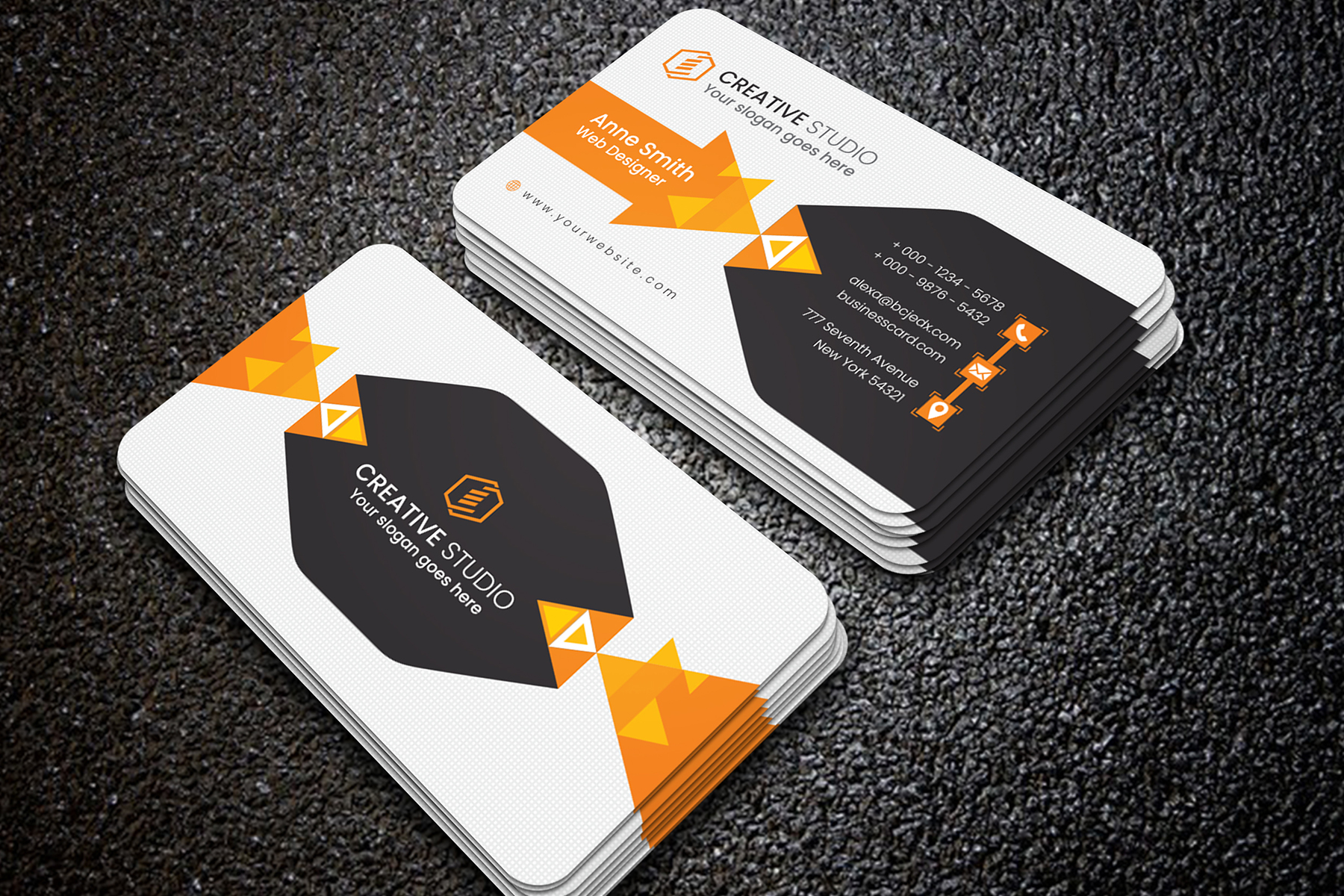 Download Фирменный стиль "Creative Business Card - Corporate Identity Template" / Creative Business Card - Corporate Identity Template - Фирменный стиль на тему графика black,blue,brand,business card,card,clean,cmyk,color,company,corporate,creative,design,designer,eps,green,horizontal,modern,personal,print,print ready