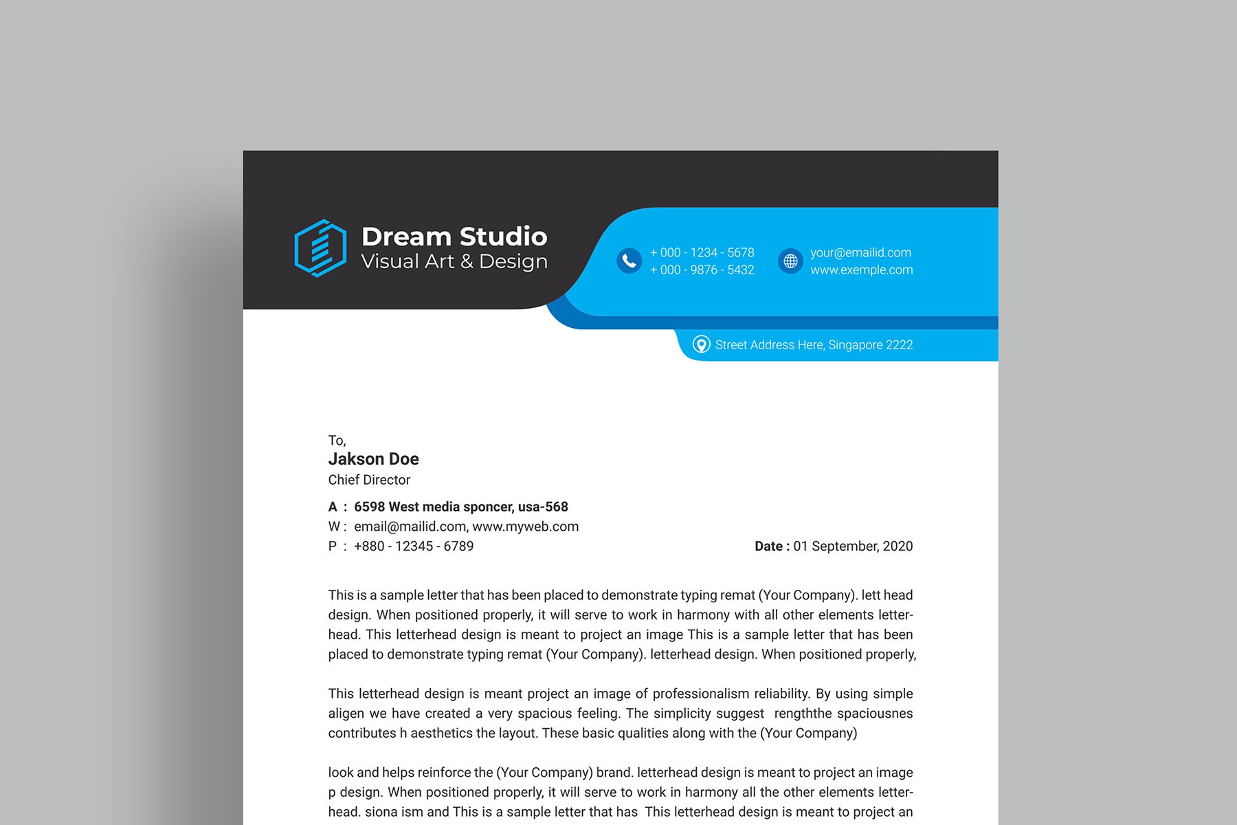 Download Dream Studio Letterhead - Corporate Identity Template ...