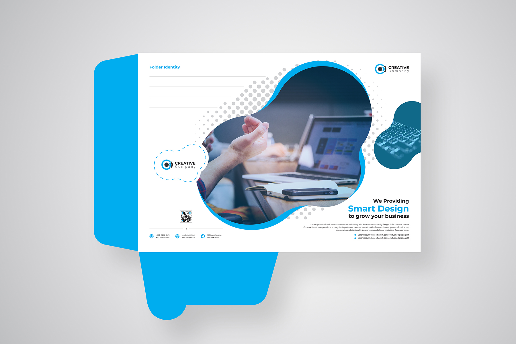 Download Фирменный стиль "Presentation Folder - Corporate Identity Template" / Presentation Folder - Corporate Identity Template - Фирменный стиль на тему графика abstract,art,artistic,blue,building,computer,corporate,folder,graph,graphic,green,id,id kit,internet,logo,modern,multimedia,official,photo,play