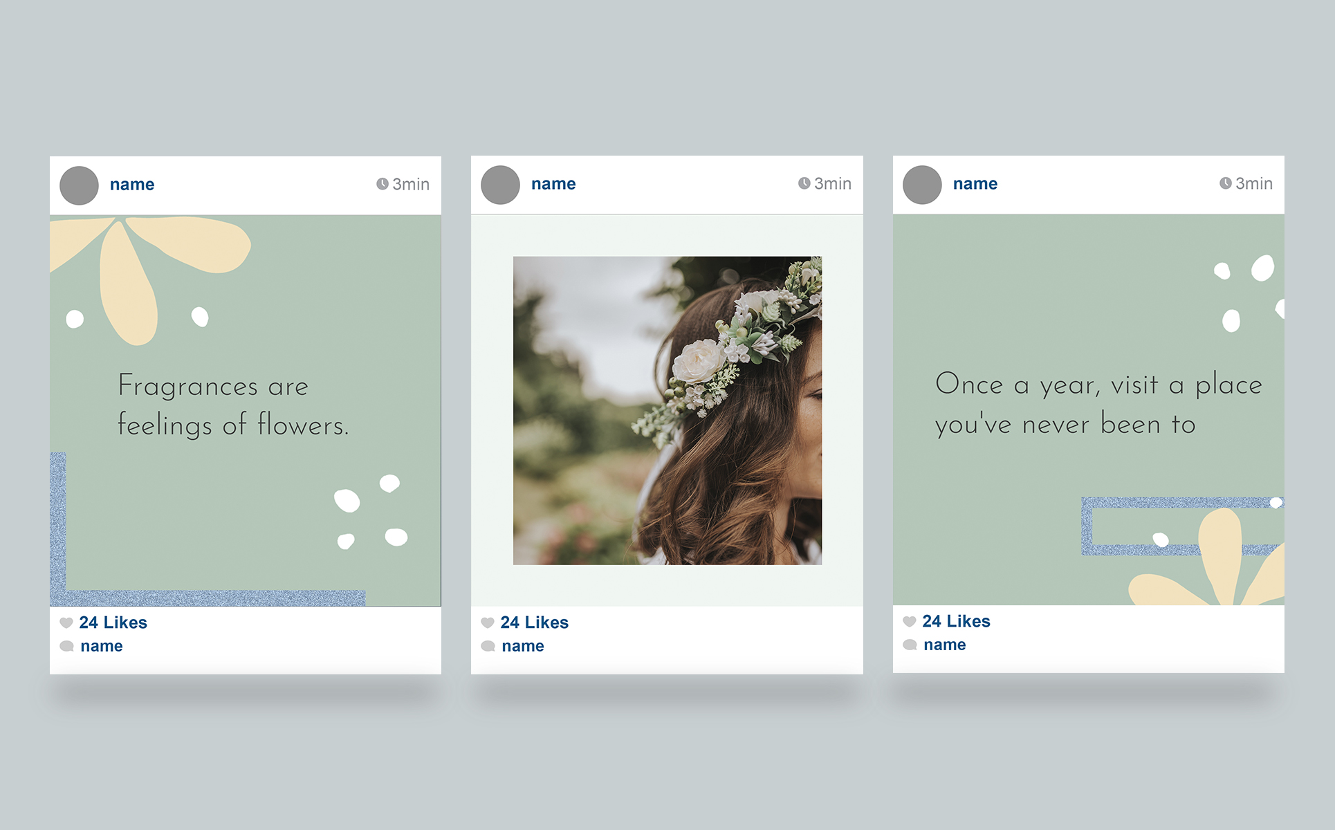 Download Шаблон для соцсетей "Ava_Instagram Template for Social Media" / Ava_Instagram Template for Social Media - Шаблон для соцсетей на тему графика creative,design,graphic,instagram,postdesign,post,puzzles,template,social,media,flowers,spring,summer,templates
