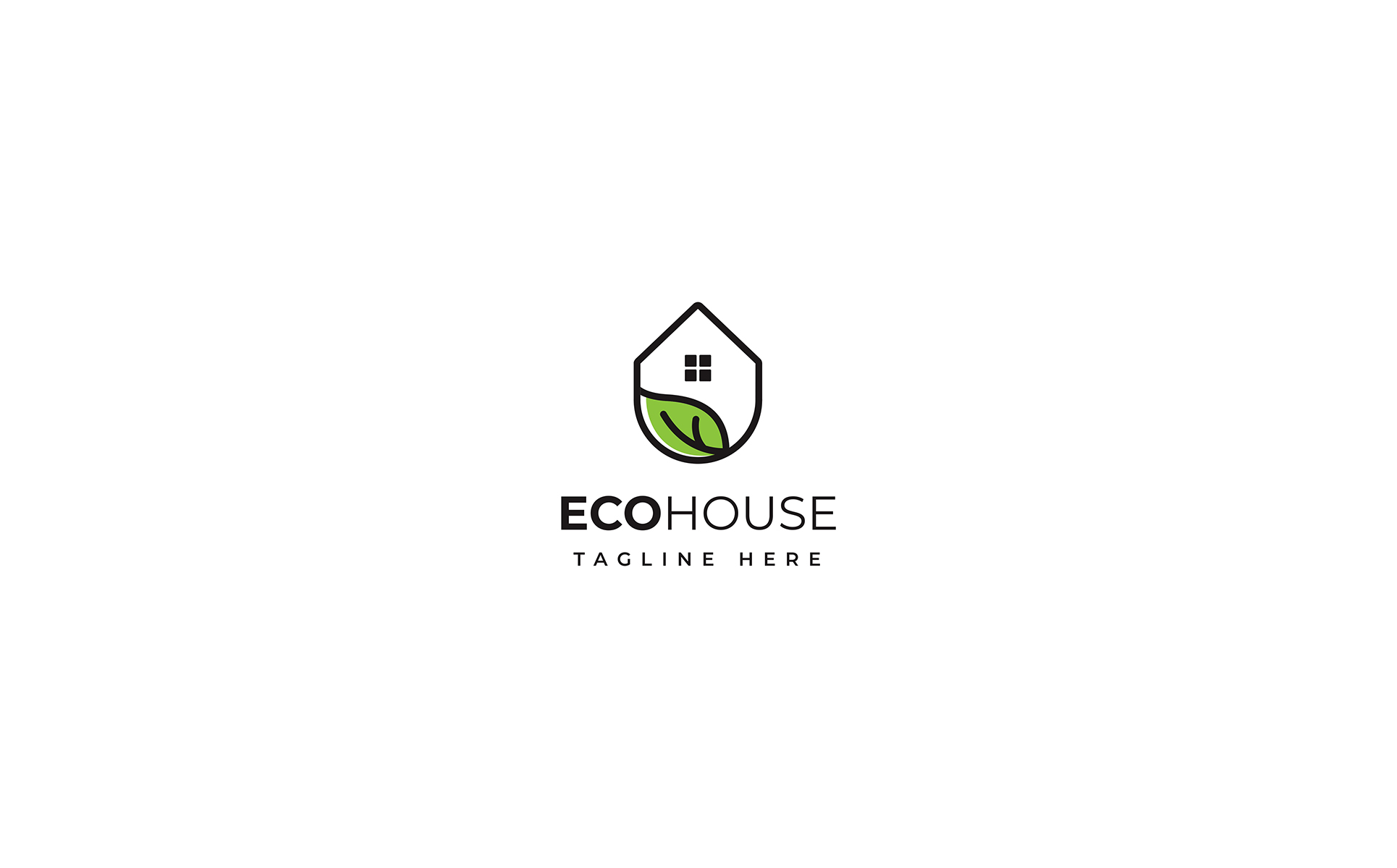 Download Шаблон логотипа "Eco House Logo Template" / Eco House Logo Template - Шаблон логотипа на тему графика logo,design,template,eco,green,house,real estate,business,brand,creative,modern,icon,tree,leaf,new,premium,eco house,nature,graphic,build