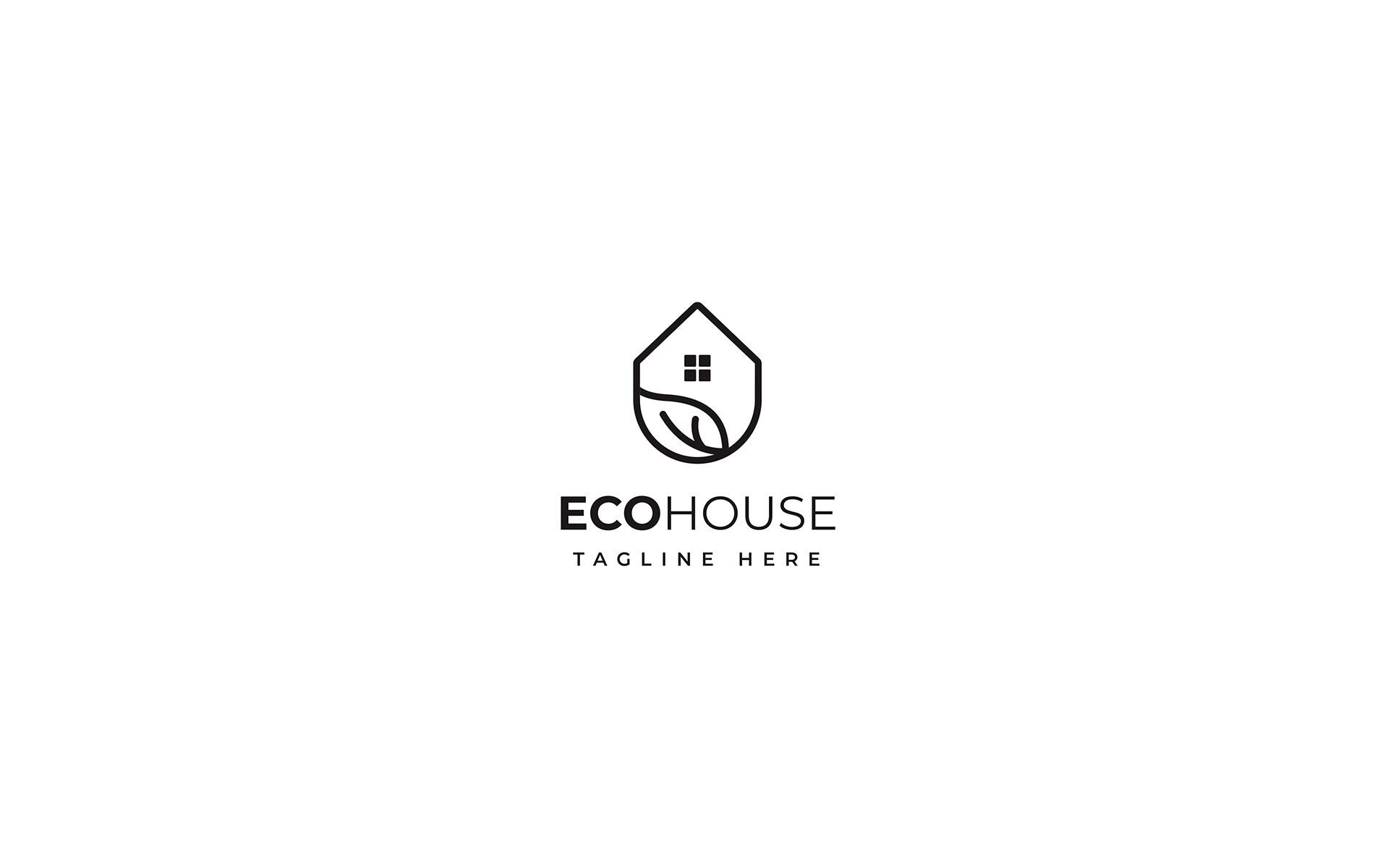 Download Шаблон логотипа "Eco House Logo Template" / Eco House Logo Template - Шаблон логотипа на тему графика logo,design,template,eco,green,house,real estate,business,brand,creative,modern,icon,tree,leaf,new,premium,eco house,nature,graphic,build