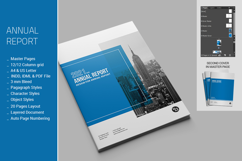Download Фирменный стиль "Annual Report - Corporate Identity Template" / Annual Report - Corporate Identity Template - Фирменный стиль на тему графика report,annual,annual report,portrait,corporate,brochure,catalog,clean,folio,innd,layered,magazine,minimal,modern,print,simple,swiss,template,new