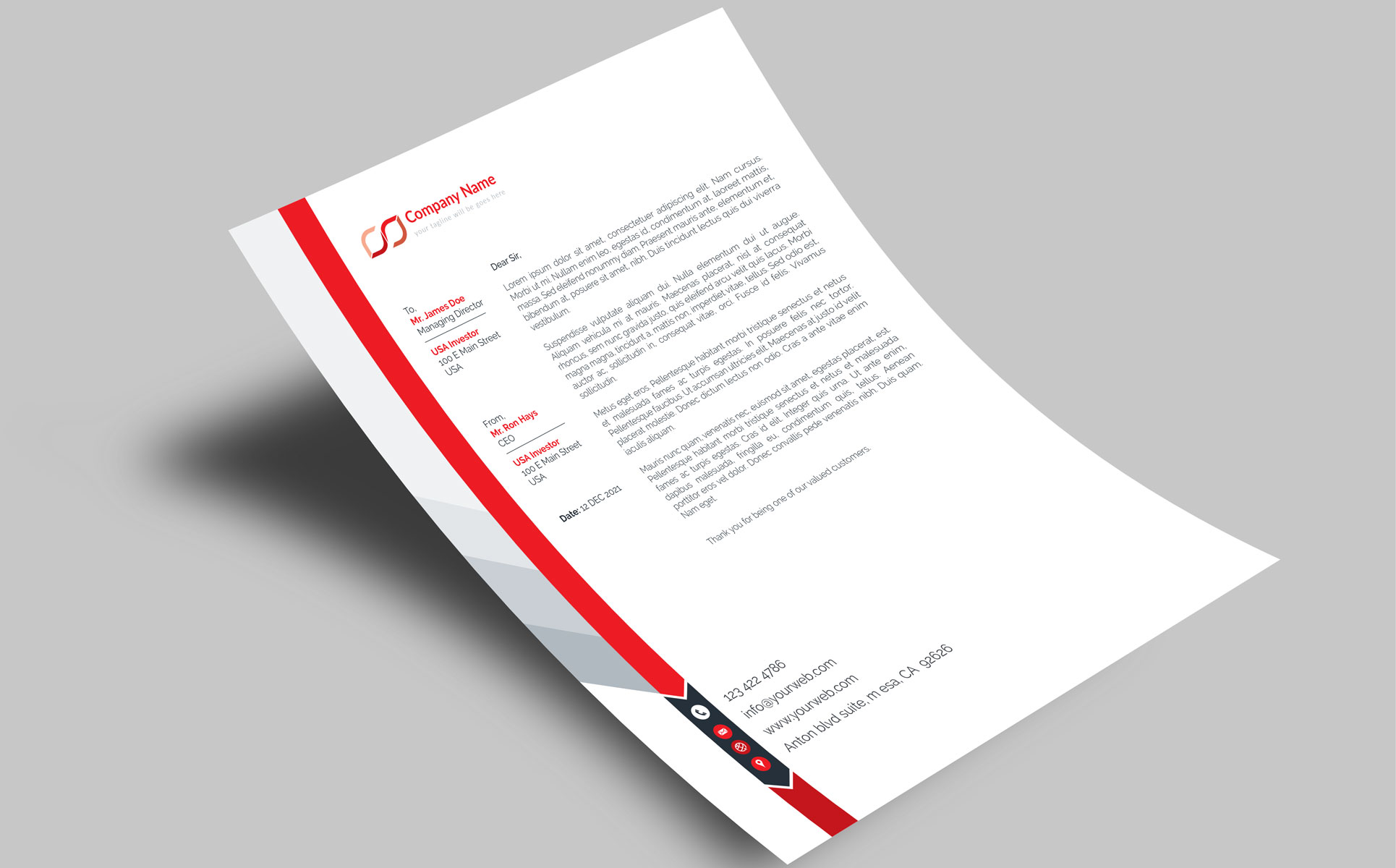 Download Фирменный стиль "Business Letterhead - Corporate Identity Template" / Business Letterhead - Corporate Identity Template - Фирменный стиль на тему графика business,letterhead,printing,professional,design,psd,best,modern,simple,corporate,creative,envelope,doctor,latest,minimal,card,luxury,medical