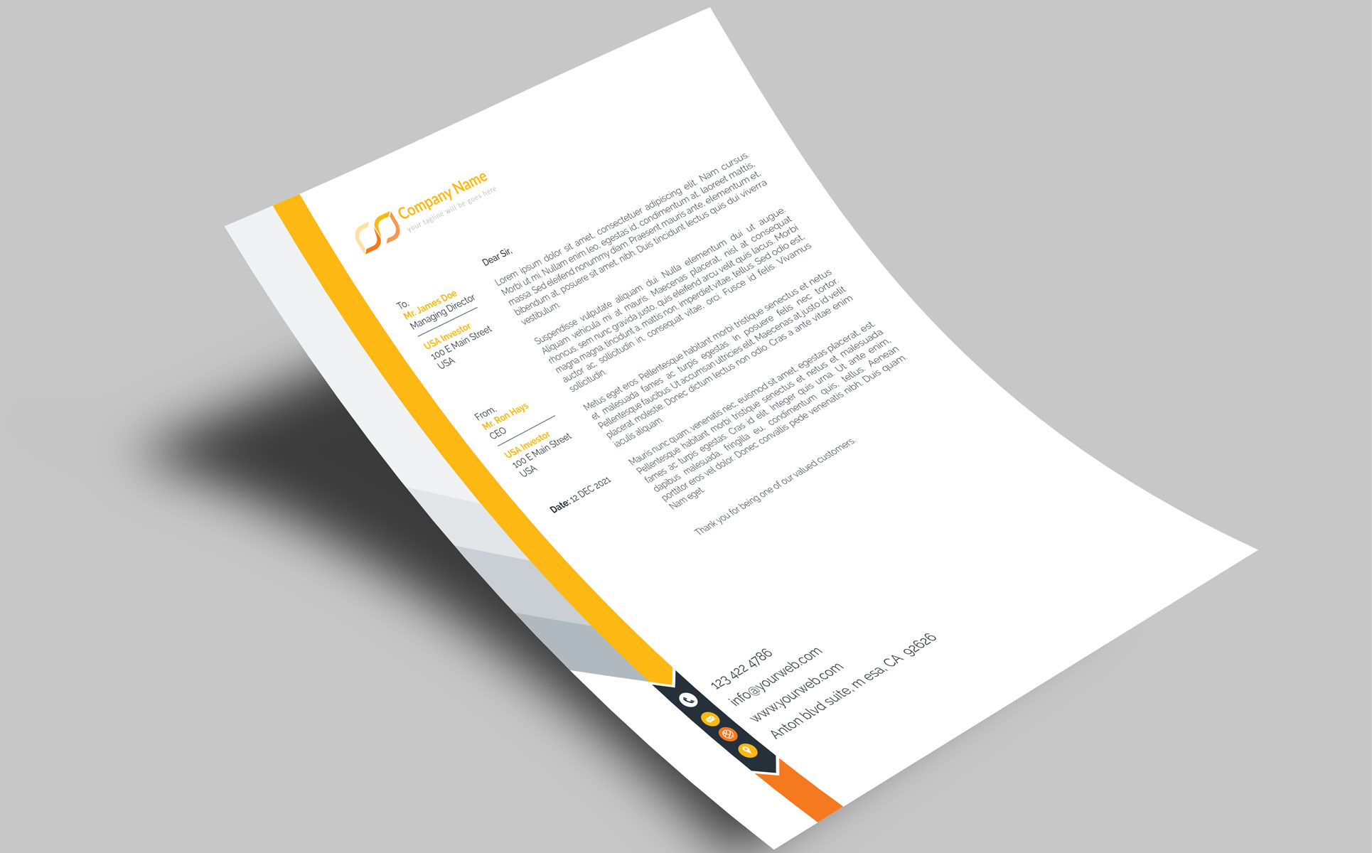 Download Фирменный стиль "Business Letterhead - Corporate Identity Template" / Business Letterhead - Corporate Identity Template - Фирменный стиль на тему графика business,letterhead,printing,professional,design,psd,best,modern,simple,corporate,creative,envelope,doctor,latest,minimal,card,luxury,medical