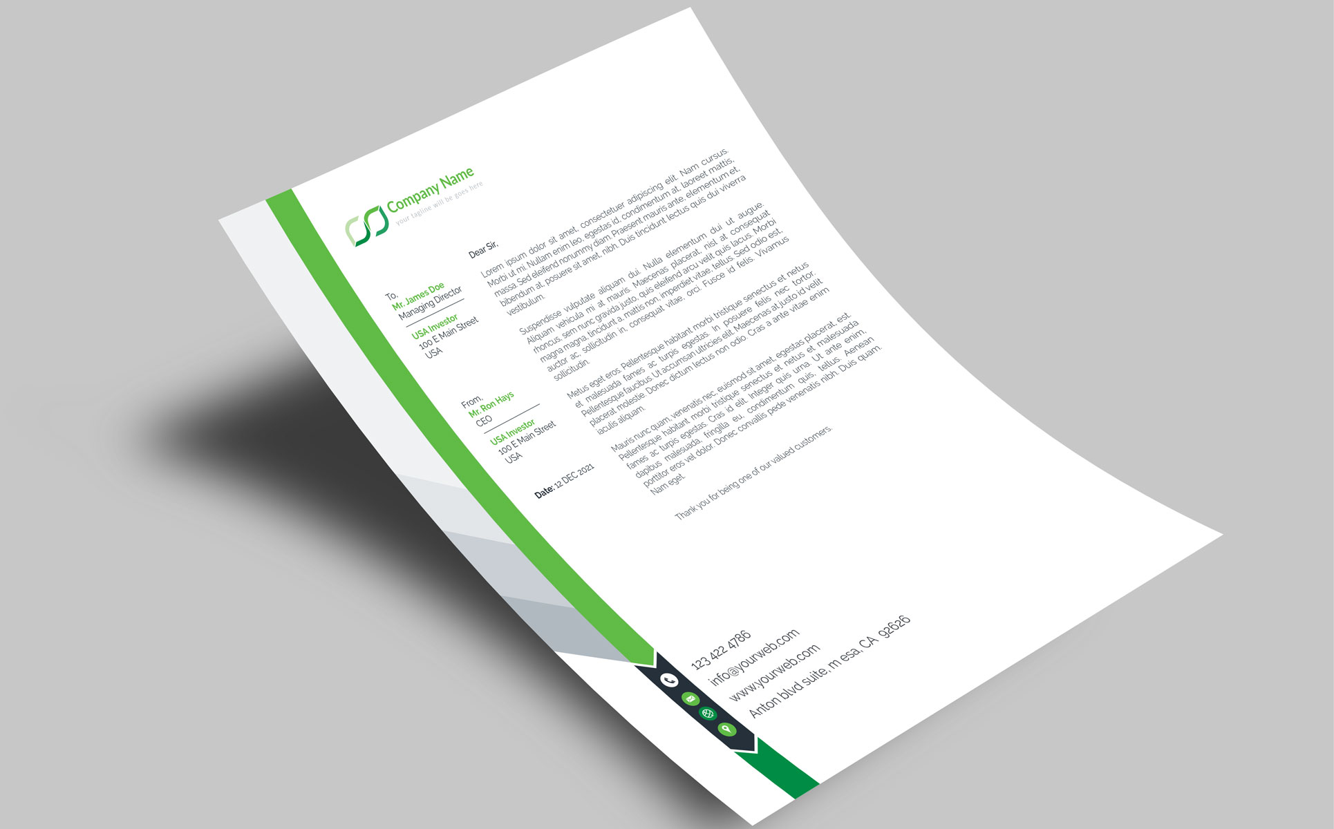 Download Фирменный стиль "Business Letterhead - Corporate Identity Template" / Business Letterhead - Corporate Identity Template - Фирменный стиль на тему графика business,letterhead,printing,professional,design,psd,best,modern,simple,corporate,creative,envelope,doctor,latest,minimal,card,luxury,medical