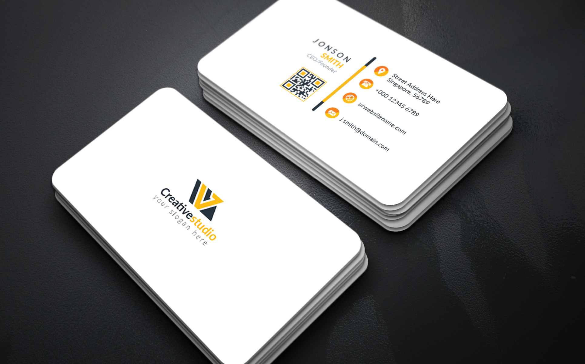 Download Фирменный стиль "Business Card - Corporate Identity Template" / Business Card - Corporate Identity Template - Фирменный стиль на тему графика print,designer,business,card,both,side,design,green,black,white,professional,modern,graphic,landscape,official,standard,creative,simple,web,logo