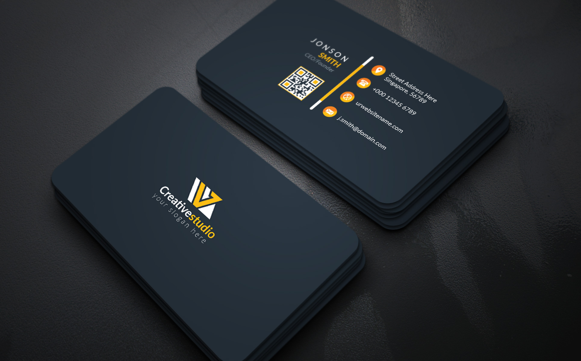 Download Фирменный стиль "Business Card - Corporate Identity Template" / Business Card - Corporate Identity Template - Фирменный стиль на тему графика print,designer,business,card,both,side,design,green,black,white,professional,modern,graphic,landscape,official,standard,creative,simple,web,logo
