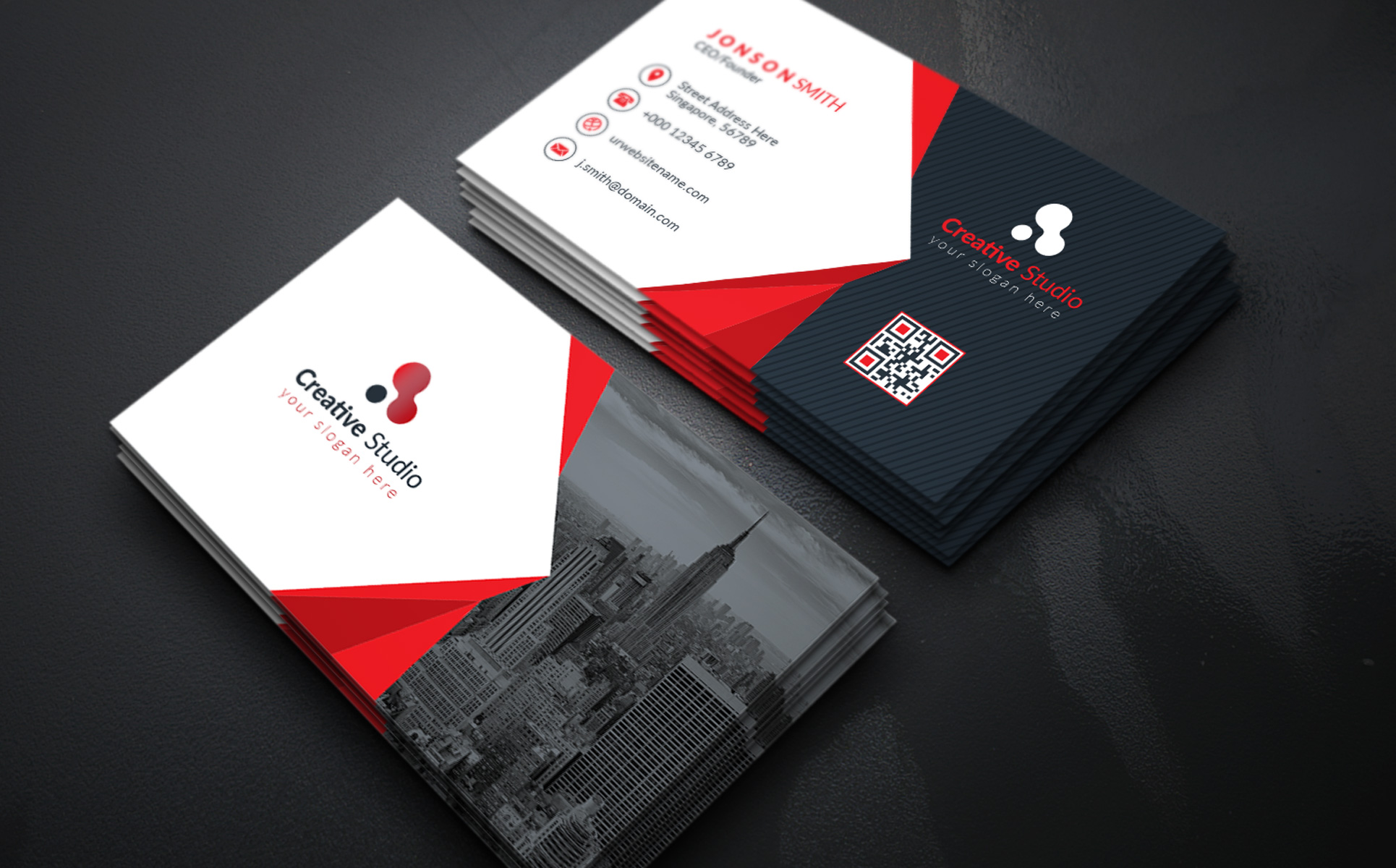 Download Фирменный стиль "Creative Studio Business Card - Corporate Identity Template" / Creative Studio Business Card - Corporate Identity Template - Фирменный стиль на тему графика print,designer,business,card,both,side,design,green,black,white,professional,modern,graphic,landscape,official,standard,creative,simple,web,logo