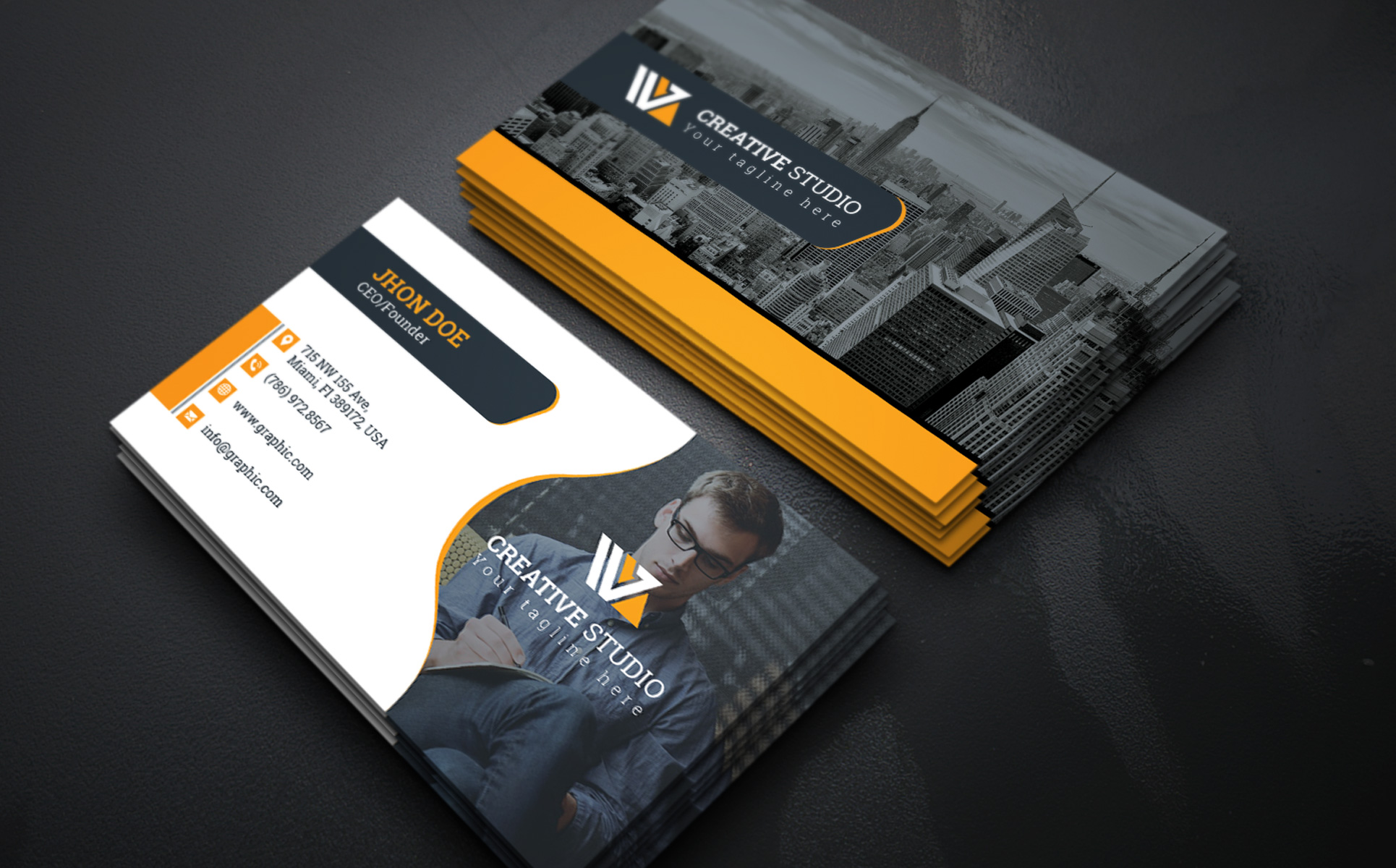 Download Фирменный стиль "Business Card - Corporate Identity Template" / Business Card - Corporate Identity Template - Фирменный стиль на тему графика print,designer,business,card,both,side,design,green,black,white,professional,modern,graphic,landscape,official,standard,creative,simple,web,logo