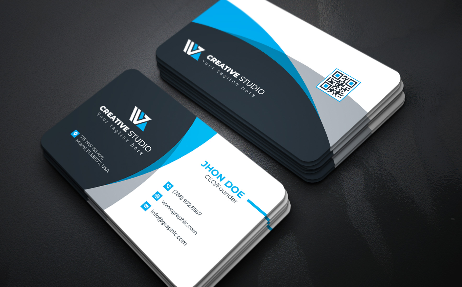 Download Фирменный стиль "Business Card - Corporate Identity Template" / Business Card - Corporate Identity Template - Фирменный стиль print,designer,business,card,both,side,design,green,black,white,professional,modern,graphic,landscape,official,standard,creative,simple,web,logo