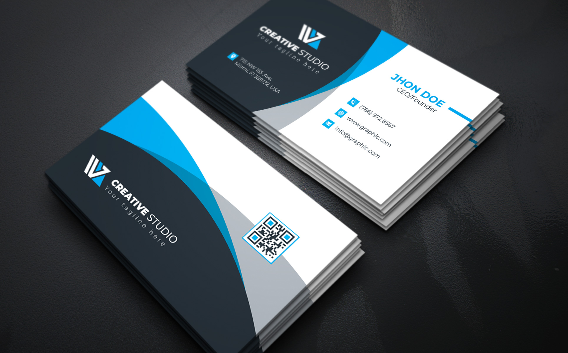 Download Фирменный стиль "Business Card - Corporate Identity Template" / Business Card - Corporate Identity Template - Фирменный стиль print,designer,business,card,both,side,design,green,black,white,professional,modern,graphic,landscape,official,standard,creative,simple,web,logo