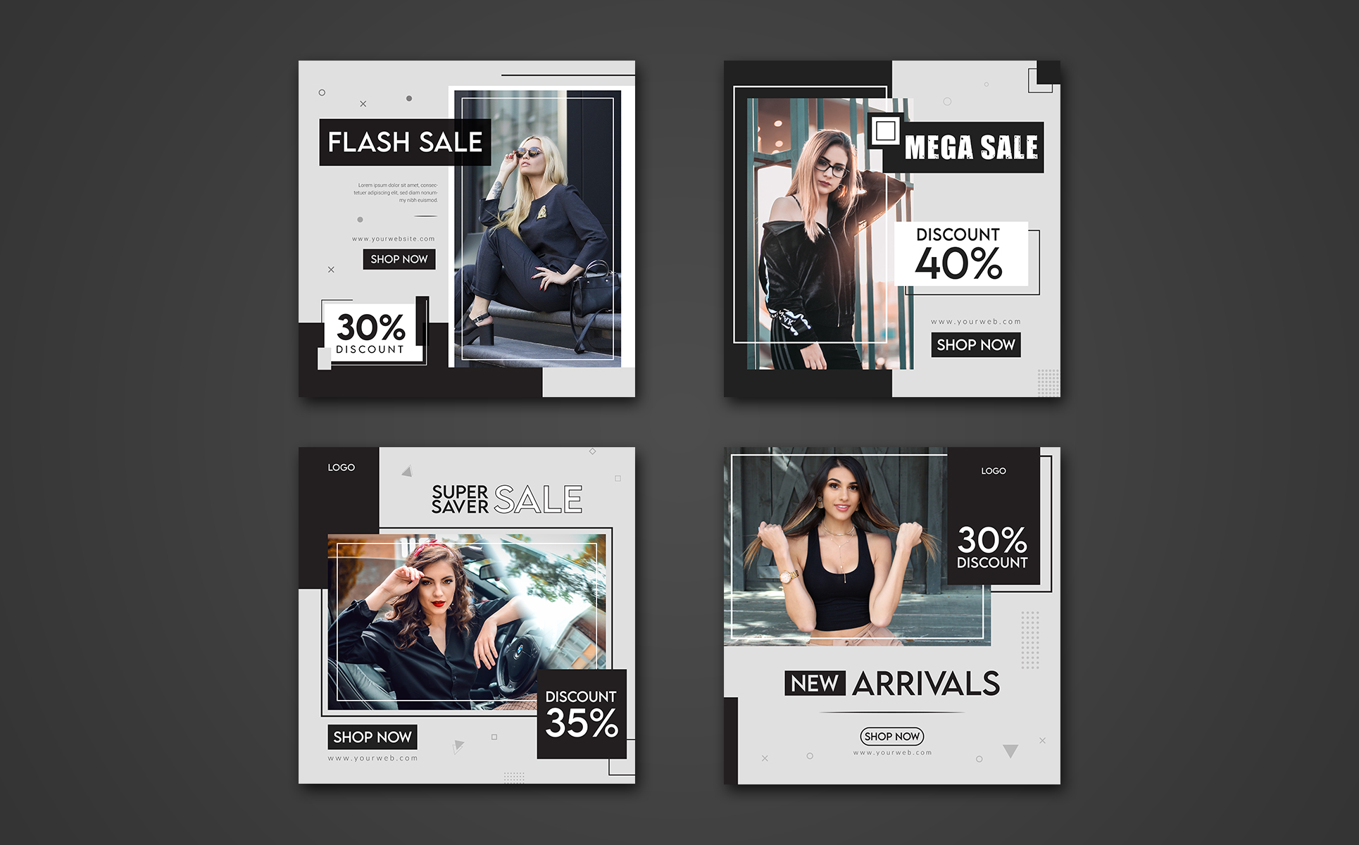 Download Шаблон для соцсетей "Post Template for Fashion for Social Media" / Post Template for Fashion for Social Media - Шаблон для соцсетей на тему графика fashion,web,vector,template,marketing,banner,abstract,background,social,media,modern,design,sale,set,frame,graphic,concept,poster