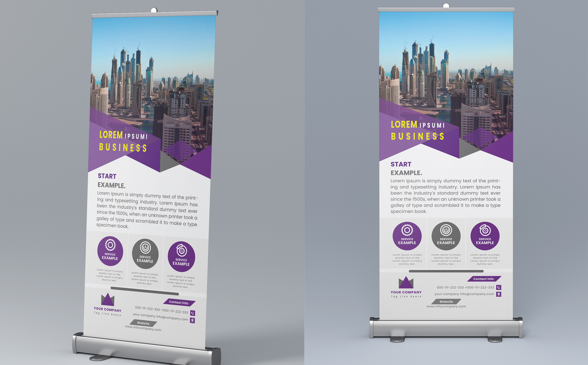 Business Roll Up Banners Corporate Identity Template 95355