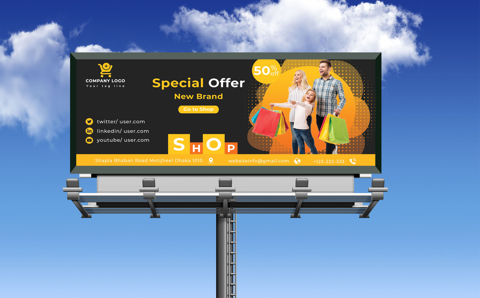Download Фирменный стиль "Shopping Billboard - Corporate Identity Template" / Shopping Billboard - Corporate Identity Template - Фирменный стиль на тему графика act,ball,basketball,billboard,body,dance,dumbbell,feet,fitness,flyer,template,football,game,grafilker,house,play,professional,racer,roll-up,run