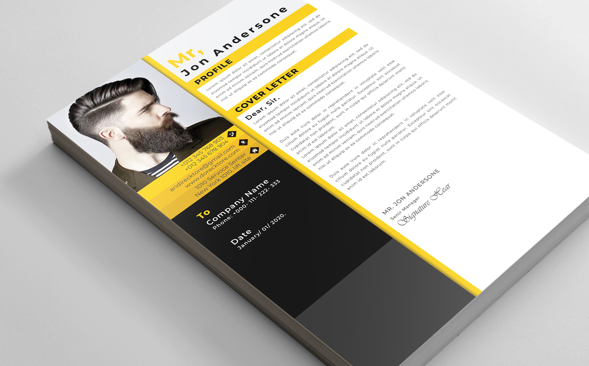 Download Резюме "Mr jon Andersone Resume Template" / Mr jon Andersone Resume Template - Резюме на тему графика a4,award,awards,clean,cv,resume,creative,curriculum,vitae,template,design,employment,hobbies,icons,indesign,job,letter,minimalist,modern,photoshop