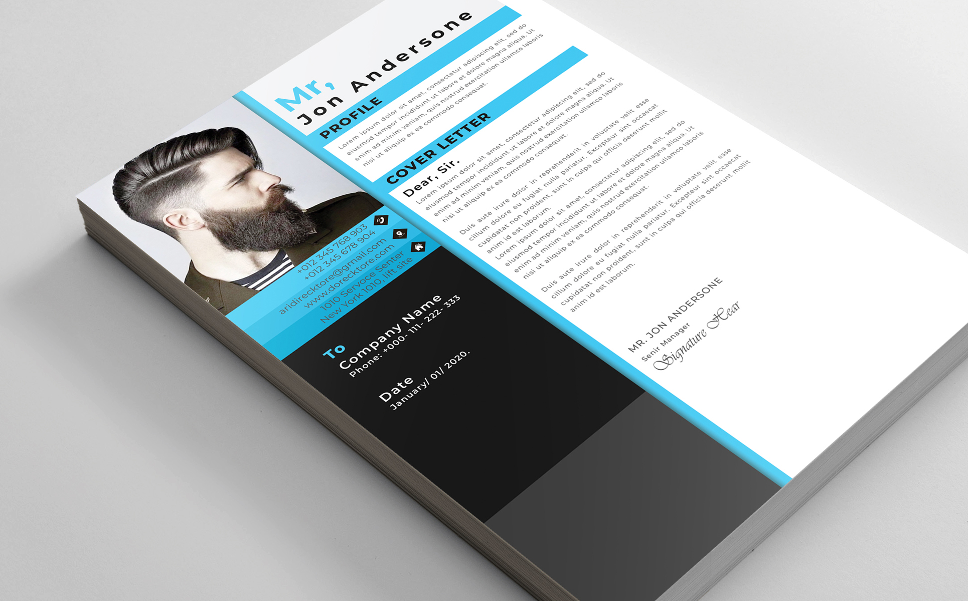 Download Резюме "Mr jon Andersone Resume Template" / Mr jon Andersone Resume Template - Резюме на тему графика a4,award,awards,clean,cv,resume,creative,curriculum,vitae,template,design,employment,hobbies,icons,indesign,job,letter,minimalist,modern,photoshop