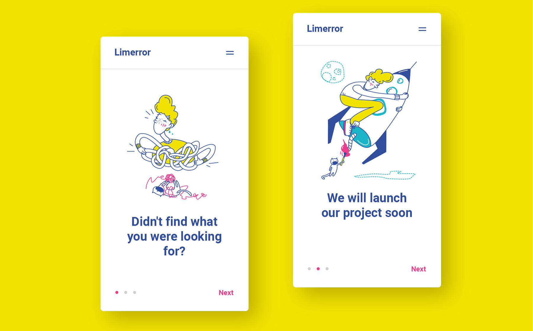 Download Иллюстрация "Limerror - Pack - Illustration" / Limerror - Pack - Illustration - Иллюстрация на тему графика illustration,pack,error,app,website,character,loading,under construction,empty cart,cart,start,project,ddos attack