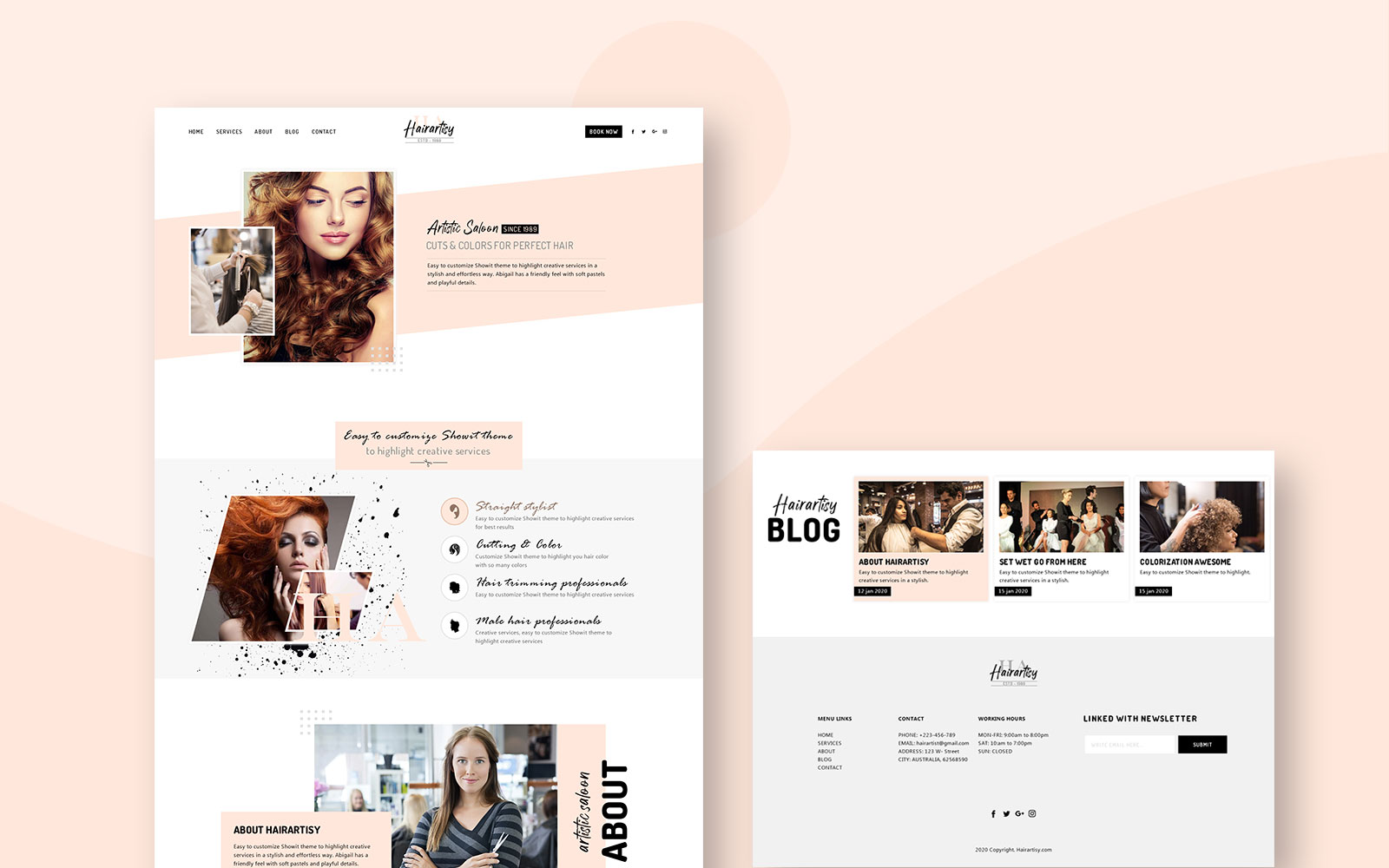 Modern Style Saloon PSD Template