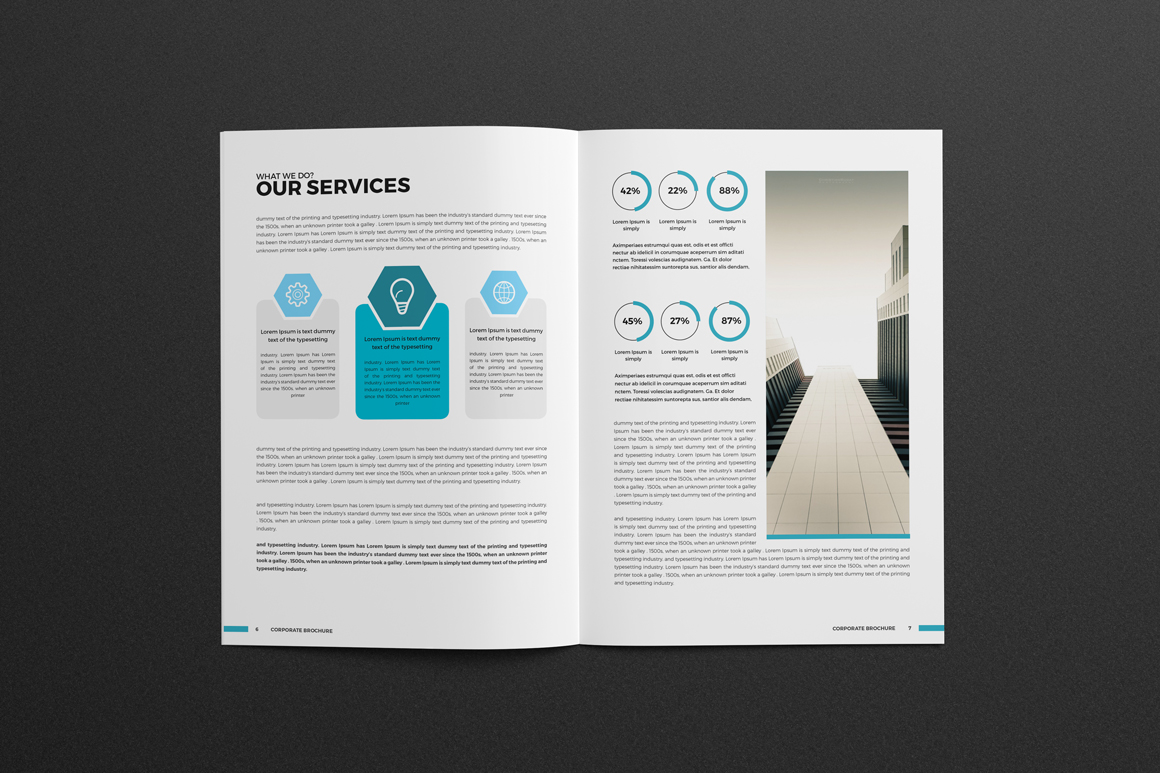 Download Фирменный стиль "Company Profile Brochure - Corporate Identity Template" / Company Profile Brochure - Corporate Identity Template - Фирменный стиль на тему графика a4,brochure,design,business,clean,corporate,creative,elegant,identity,indesign,infographics,informational,light,modern,orange,professional,report,trend,trendy,unique