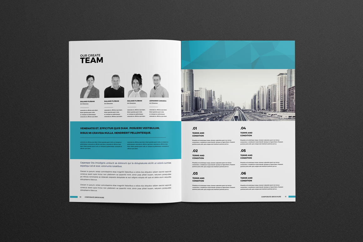 Download Фирменный стиль "Company Profile Brochure - Corporate Identity Template" / Company Profile Brochure - Corporate Identity Template - Фирменный стиль на тему графика a4,brochure,design,business,clean,corporate,creative,elegant,identity,indesign,infographics,informational,light,modern,orange,professional,report,trend,trendy,unique