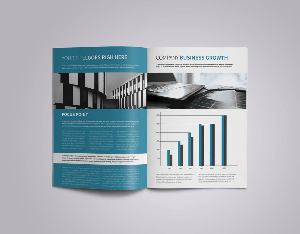 Download Фирменный стиль "A4 Business Brochure - Corporate Identity Template" / A4 Business Brochure - Corporate Identity Template - Фирменный стиль на тему графика a4,annual,report,business,catalog,template,catalogs,catalogue,chart,charts,clean,corporate,customizable,customize,design,elegant,indesign,infographic,interior,modern