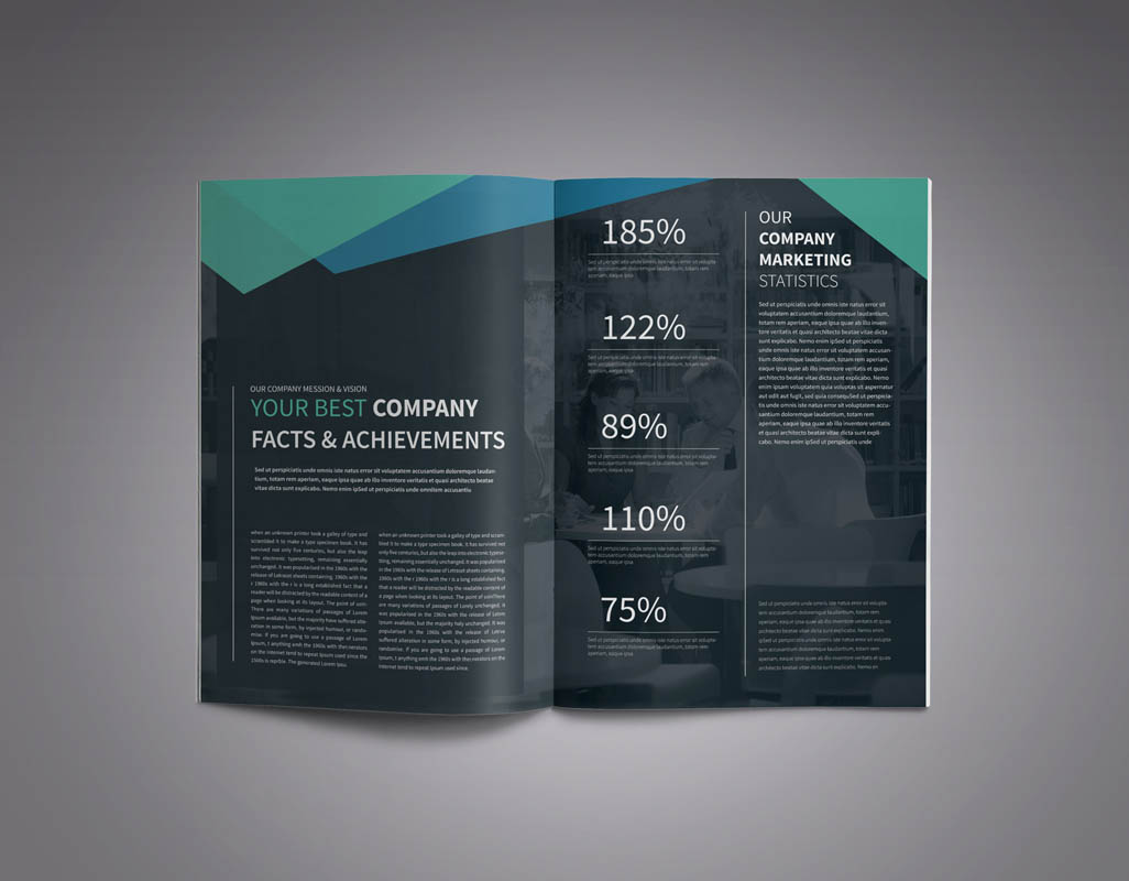 Download Фирменный стиль "New A4 Business Brochure - Corporate Identity Template" / New A4 Business Brochure - Corporate Identity Template - Фирменный стиль на тему графика a4,annual,report,business,catalog,template,catalogs,catalogue,chart,charts,clean,corporate,customizable,customize,design,elegant,indesign,infographic,interior,modern