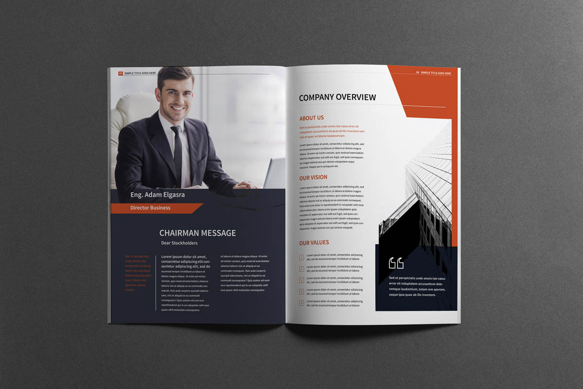 Download Фирменный стиль "Company Profile Brochure - Corporate Identity Template" / Company Profile Brochure - Corporate Identity Template - Фирменный стиль на тему графика a4,annual,report,business,catalog,template,catalogs,catalogue,chart,charts,clean,corporate,customizable,customize,design,elegant,indesign,infographic,interior,modern