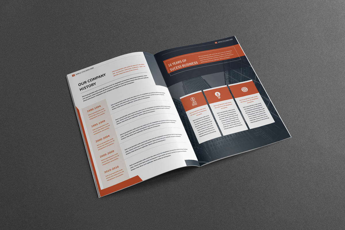 Download Фирменный стиль "Company Profile Brochure - Corporate Identity Template" / Company Profile Brochure - Corporate Identity Template - Фирменный стиль на тему графика a4,annual,report,business,catalog,template,catalogs,catalogue,chart,charts,clean,corporate,customizable,customize,design,elegant,indesign,infographic,interior,modern