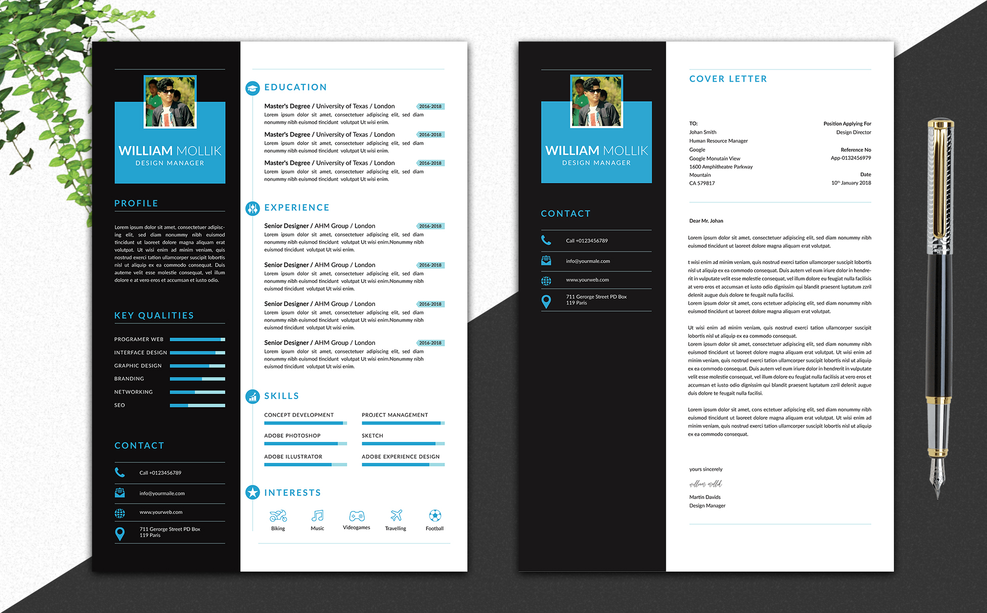Download Резюме "Professional & Creative /CV Resume Template" / Professional & Creative /CV Resume Template - Резюме на тему графика professional,clean,minimal,modern,resume,template,cv,rsume,fully,layered,a4,paper,size,letter,profational,creative,eaditable,word,indesign,cvdesign