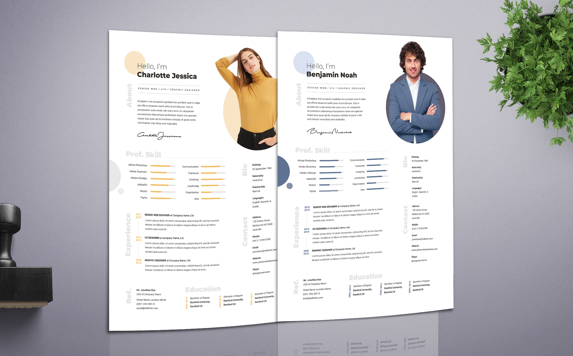 Download Резюме "Charlotte Jessica - Professional and Clean Woman Resume Template" / Charlotte Jessica - Professional and Clean Woman Resume Template - Резюме на тему графика professional,resume,cv,clean,business,corporate,documents,paper,curriculum,vitae,job,works,fresh,graduate
