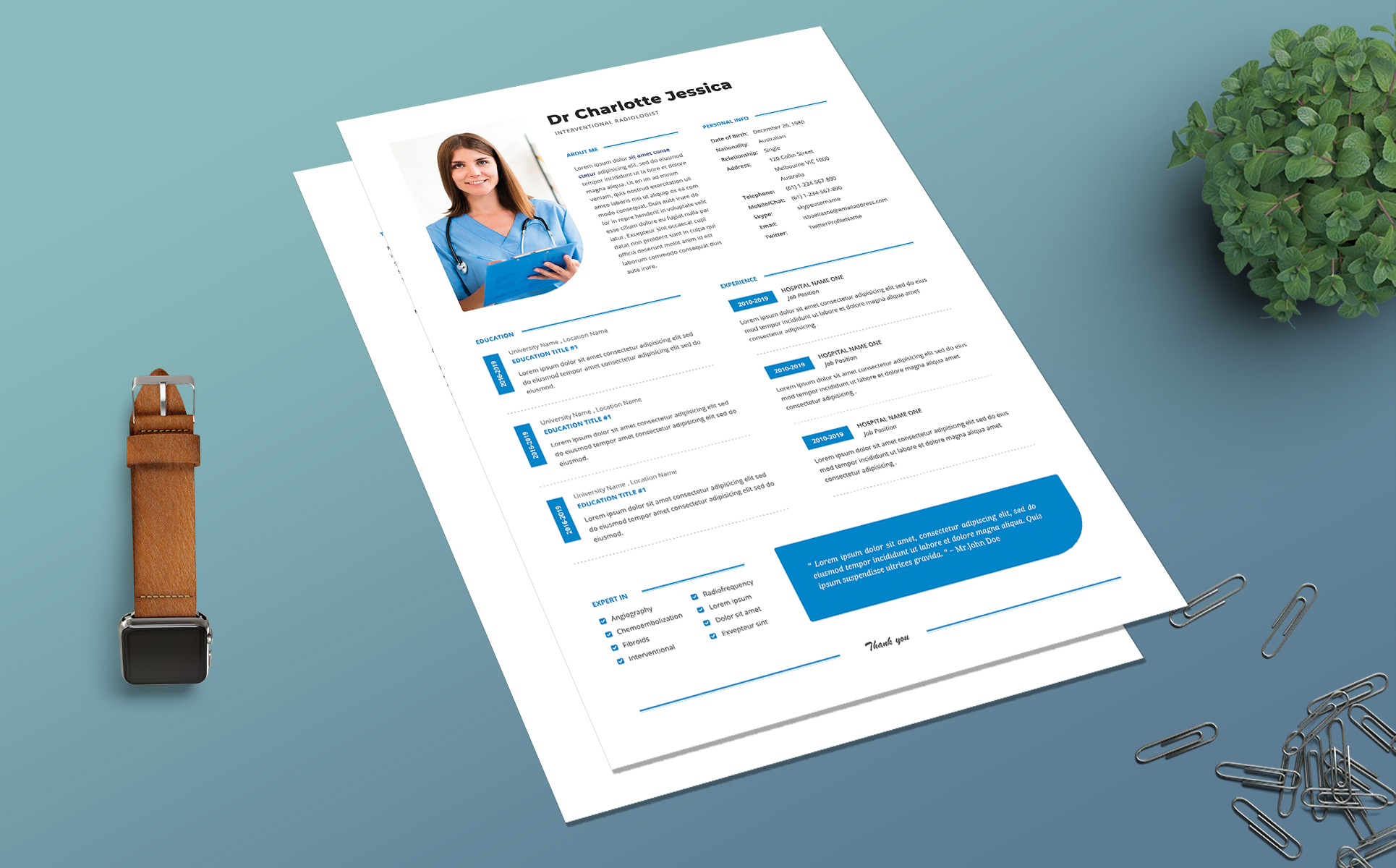 Download Резюме "Dr Charlotte Jessica - Professional and Clean Woman Resume Template" / Dr Charlotte Jessica - Professional and Clean Woman Resume Template - Резюме на тему графика professional,resume,cv,clean,business,corporate,documents,paper,curriculum,vitae,job,works,fresh,graduate