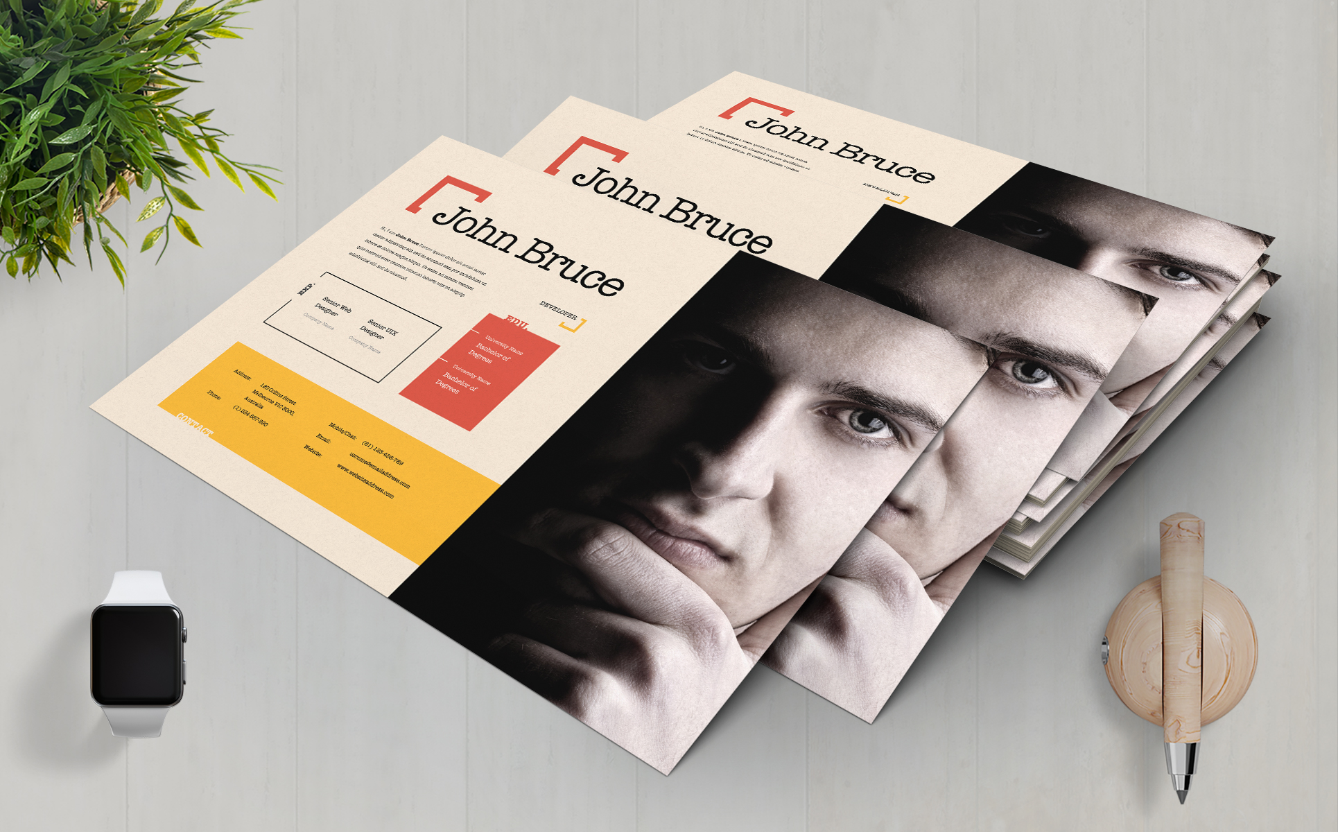 Download Резюме "John Bruce | Developer Professional and Clean Resume Template" / John Bruce | Developer Professional and Clean Resume Template - Резюме на тему графика professional,resume,cv,clean,business,corporate,documents,paper,curriculum,vitae,job,works,fresh,graduate