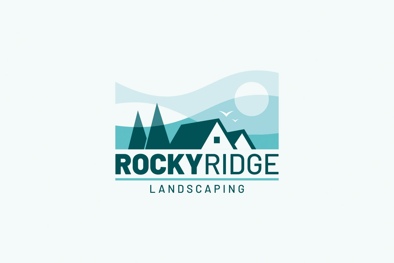 Download Шаблон логотипа "Rockyridge Logo Template" / Rockyridge Logo Template - Шаблон логотипа на тему графика home house nature real estate cabin building construction camping woods ridge trees outdoor garden residental residence