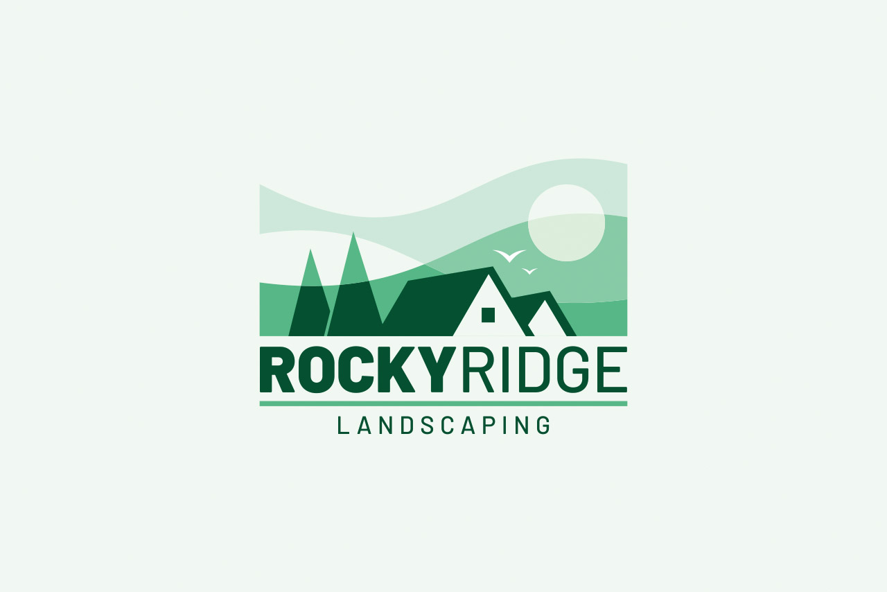 Download Шаблон логотипа "Rockyridge Logo Template" / Rockyridge Logo Template - Шаблон логотипа на тему графика home house nature real estate cabin building construction camping woods ridge trees outdoor garden residental residence