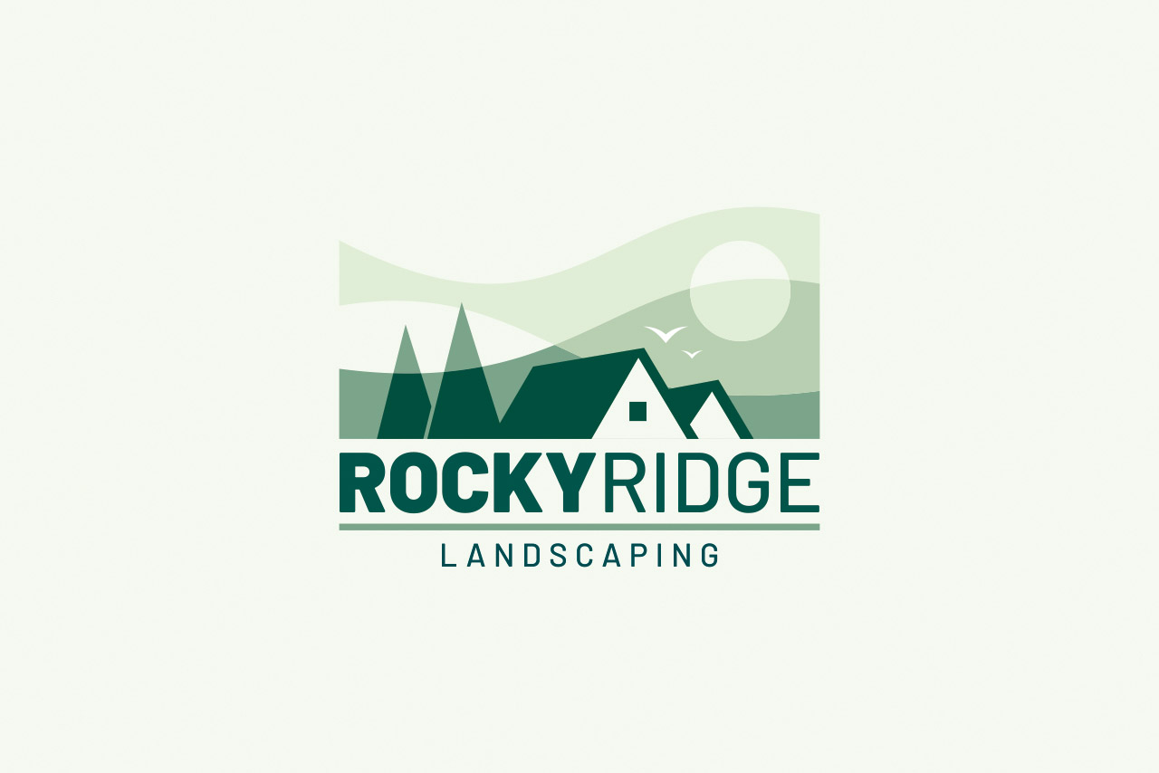 Download Шаблон логотипа "Rockyridge Logo Template" / Rockyridge Logo Template - Шаблон логотипа на тему графика home house nature real estate cabin building construction camping woods ridge trees outdoor garden residental residence