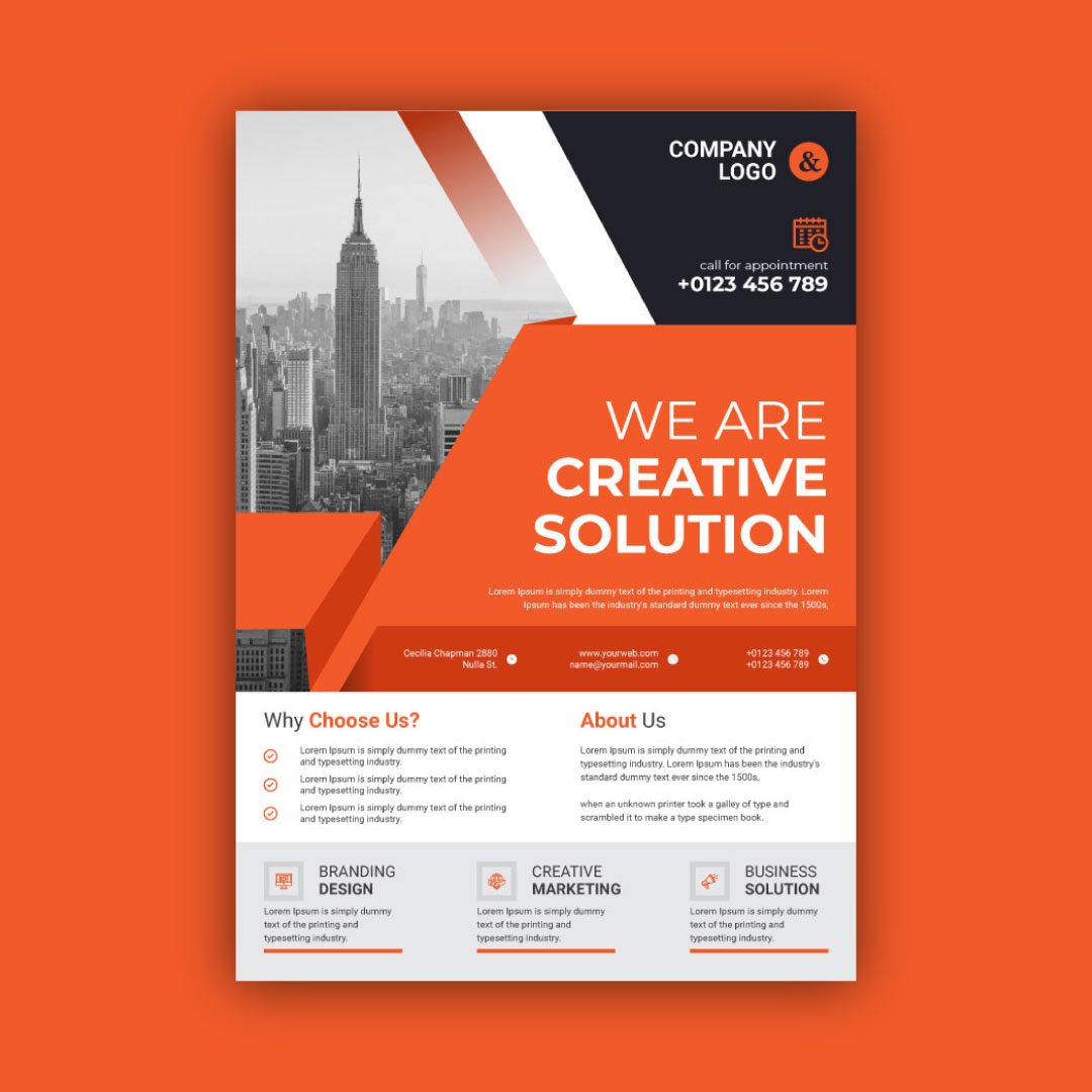 Download Фирменный стиль "Flyer Design - Corporate Identity Template" / Flyer Design - Corporate Identity Template - Фирменный стиль на тему графика business,corporate,flyer,design,real,estate,schoole,company,travel,promotion,social,project,conference