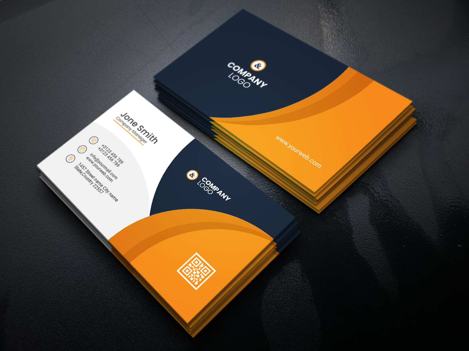 Download Фирменный стиль "Business Card - Corporate Identity Template" / Business Card - Corporate Identity Template - Фирменный стиль на тему графика business,card,design,corporate,company,id,profile,name,blue,cards,modern,real,estate