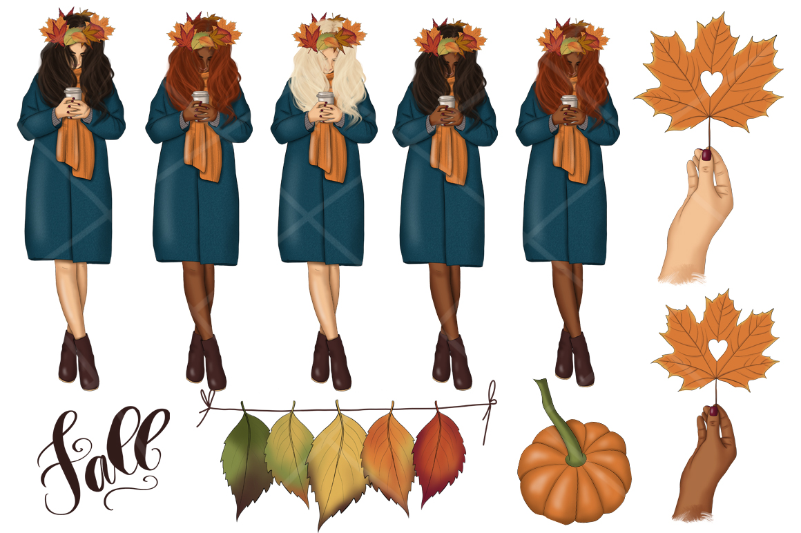 Download Иллюстрация "Falling Into Fall Clipart & Patterns - Illustration" / Falling Into Fall Clipart & Patterns - Illustration - Иллюстрация на тему графика fall,clipart,patterns,paper,illustration,leaf,nature,floral,flowers,autumn,texture,september,woman,halloween,planner,lettering,pumpkin,thanksgiving,garden,girls